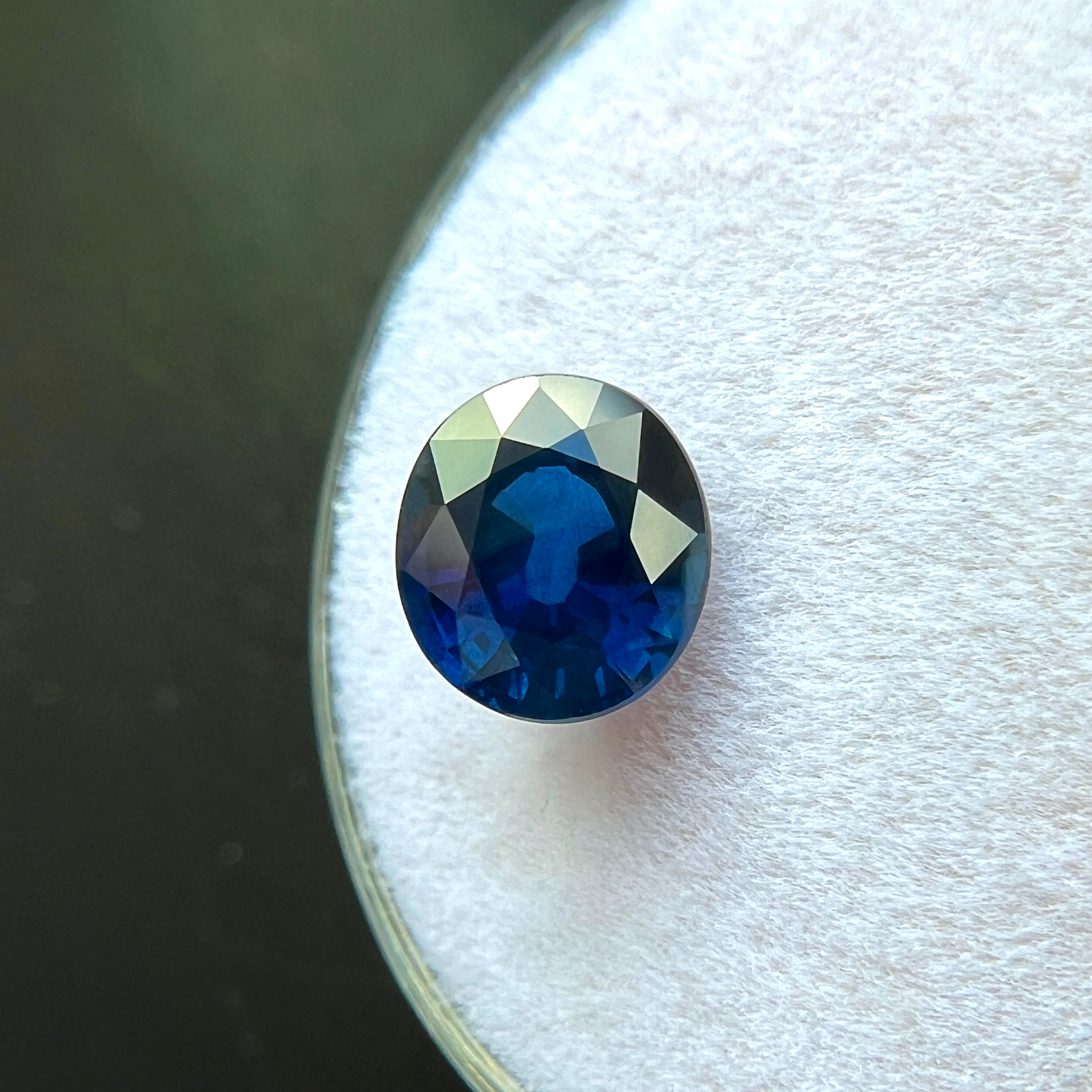 Fine 1.97ct NATURAL Deep Blue Sapphire Oval Cut RARE 7.5x6.8mm Loose Gemstone VS — view 3