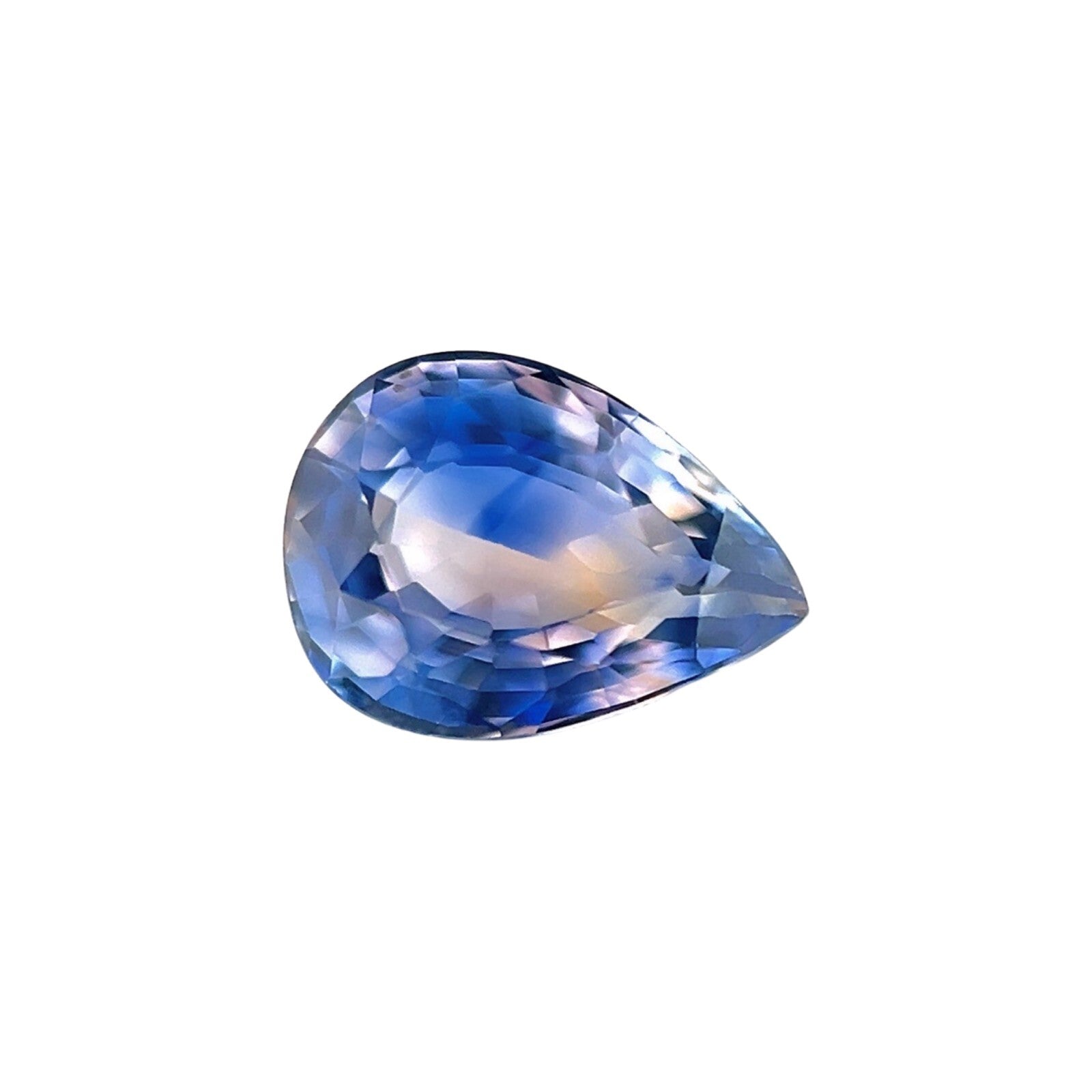 NATUAL 1.29ct Purple Blue BI COLOUR Ceylon Sapphire Pear Cut Loose Gem 7.6x5.6mm