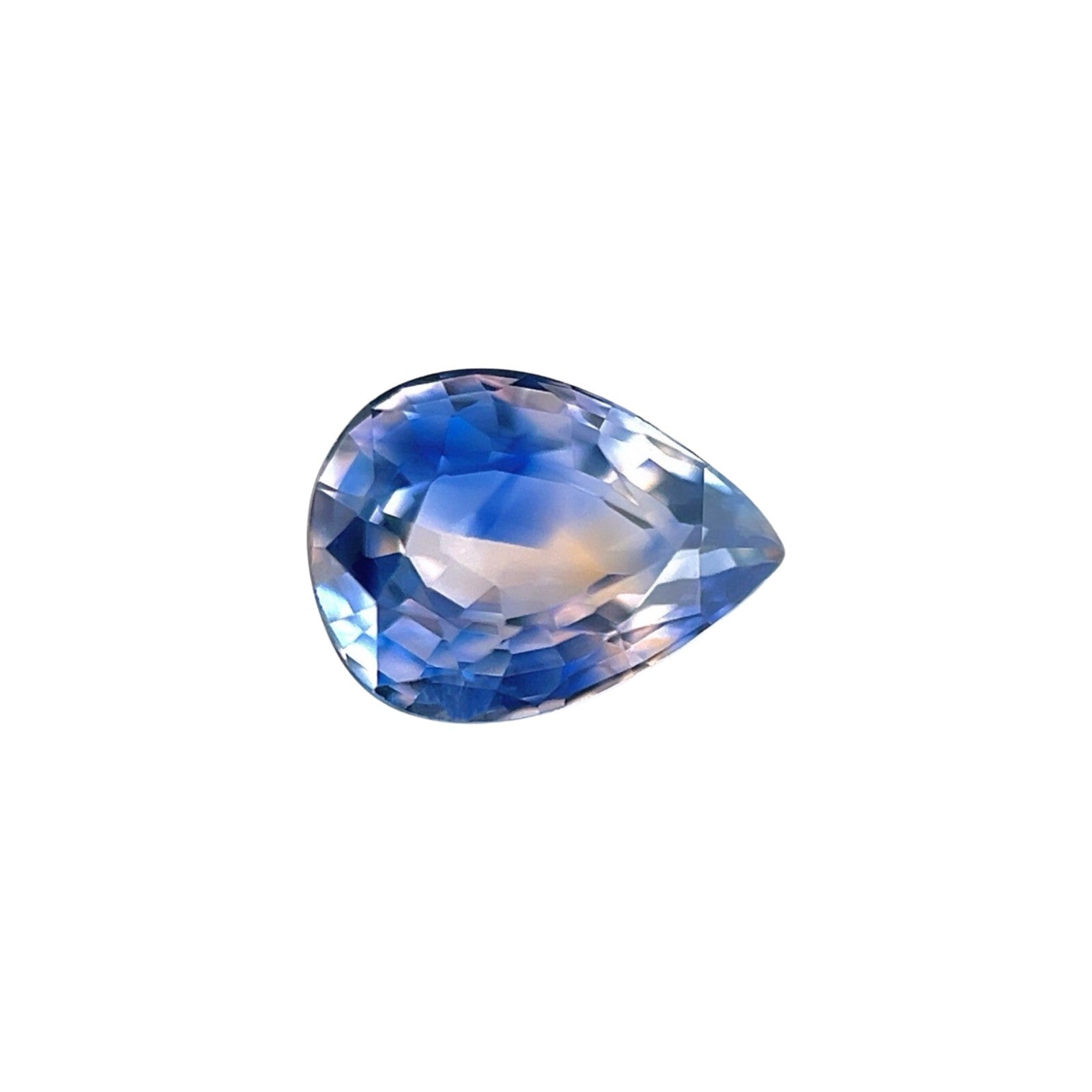 NATUAL 1.29ct Purple Blue BI COLOUR Ceylon Sapphire Pear Cut Loose Gem 7.6x5.6mm — view 2