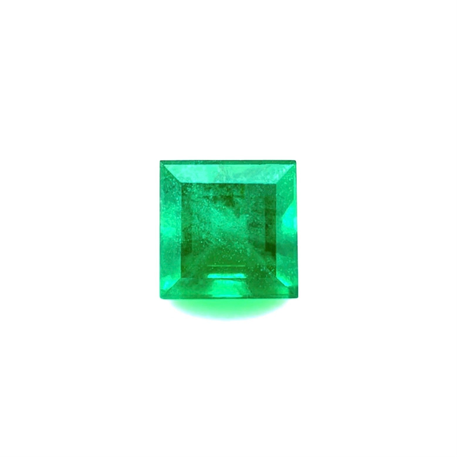 1.31ct NATURAL Emerald RARE Vivid Green Square PRINCESS Cut 6x6mm Loose Gemstone — view 1