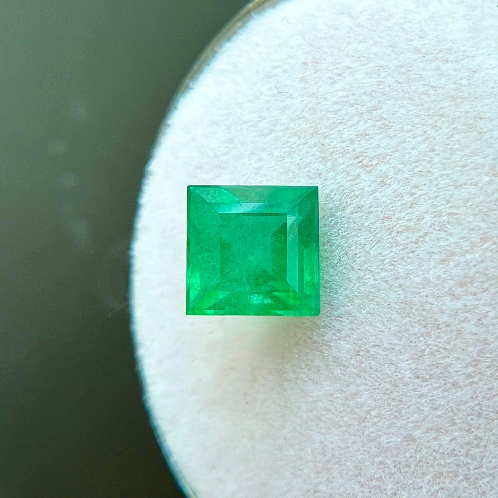 1.31ct NATURAL Emerald RARE Vivid Green Square PRINCESS Cut 6x6mm Loose Gemstone — view 2