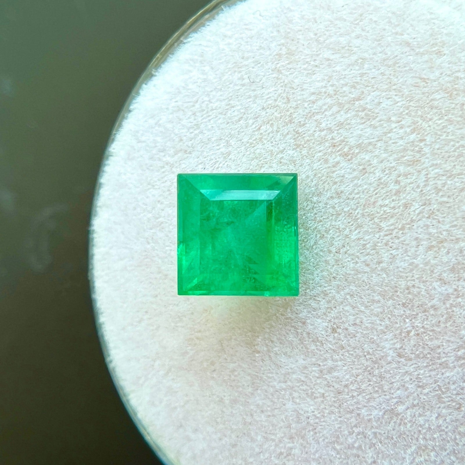 1.31ct NATURAL Emerald RARE Vivid Green Square PRINCESS Cut 6x6mm Loose Gemstone — view 3