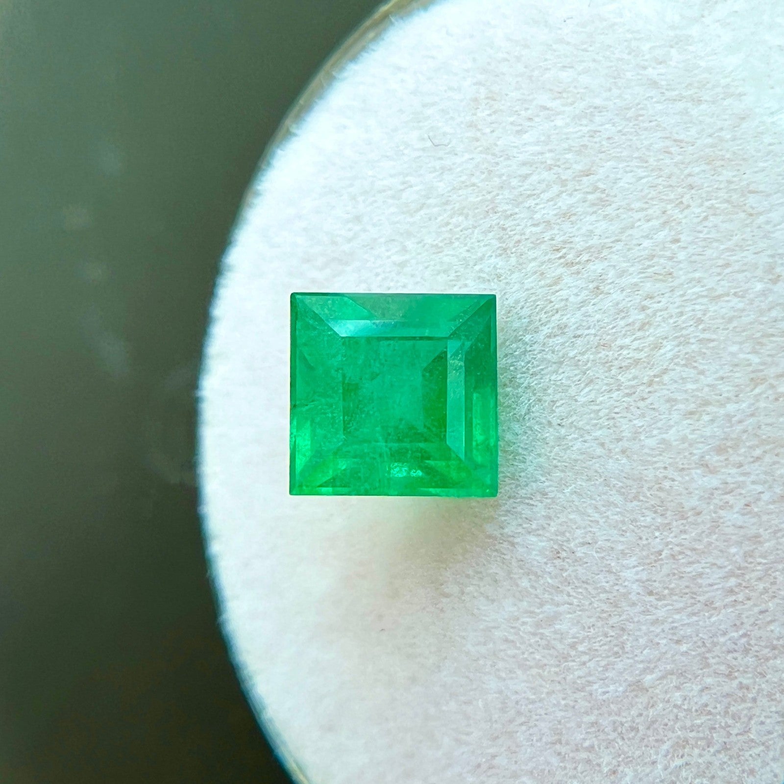 1.31ct NATURAL Emerald RARE Vivid Green Square PRINCESS Cut 6x6mm Loose Gemstone — view 4
