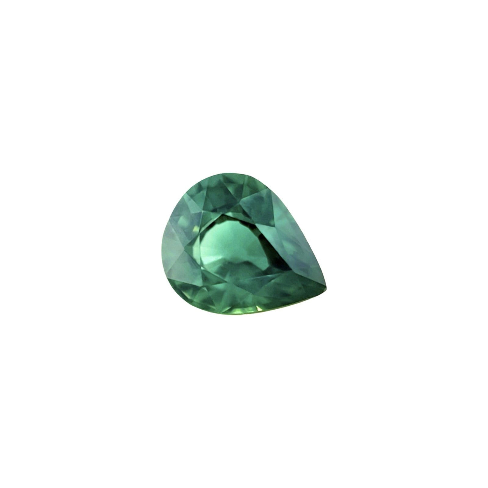 GIA CERTIFIED 1.30ct Sapphire Blue Green Pear Cut Gemstone 7.4x5.9mm VS — view 1