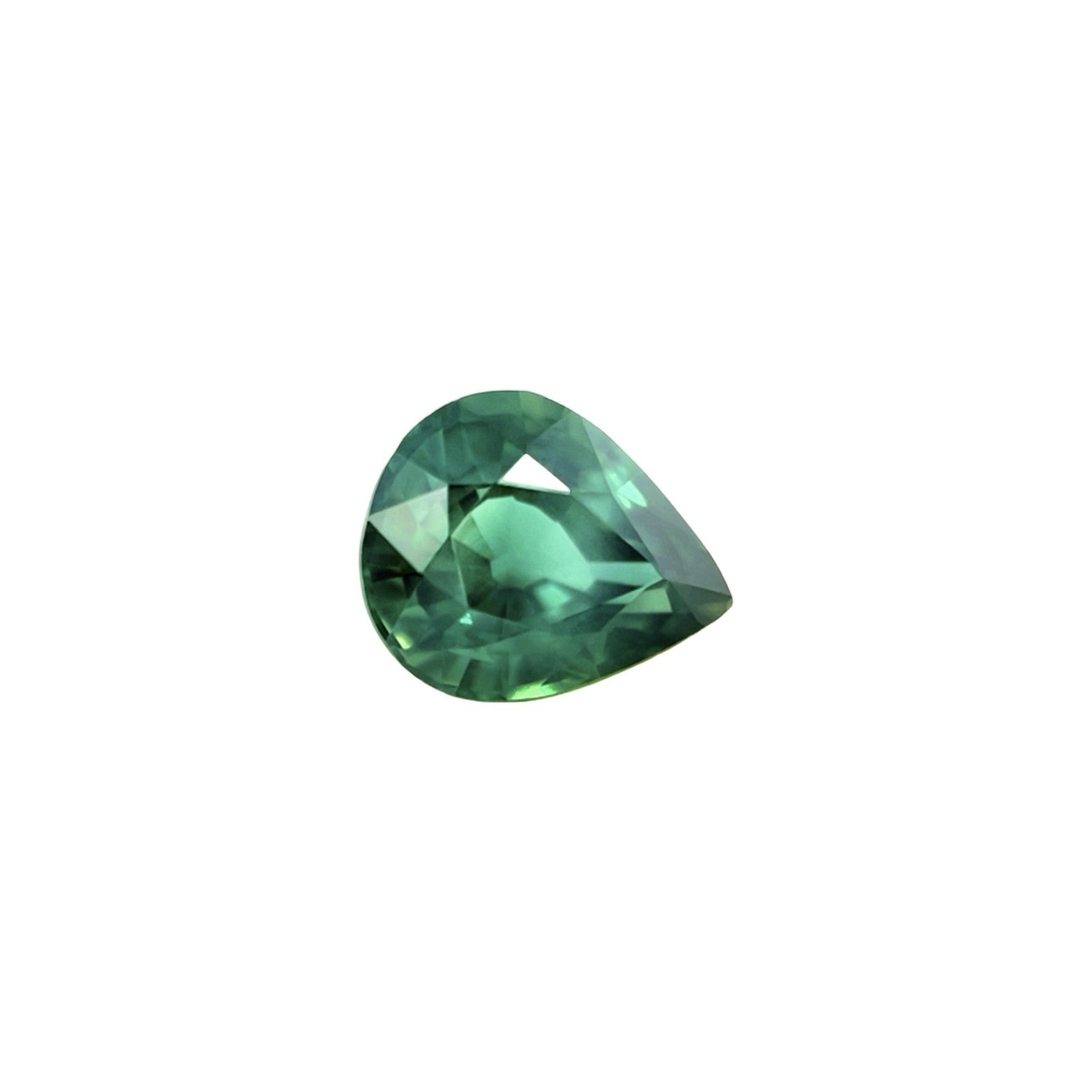 GIA CERTIFIED 1.30ct Sapphire Blue Green Pear Cut Gemstone 7.4x5.9mm VS — view 2