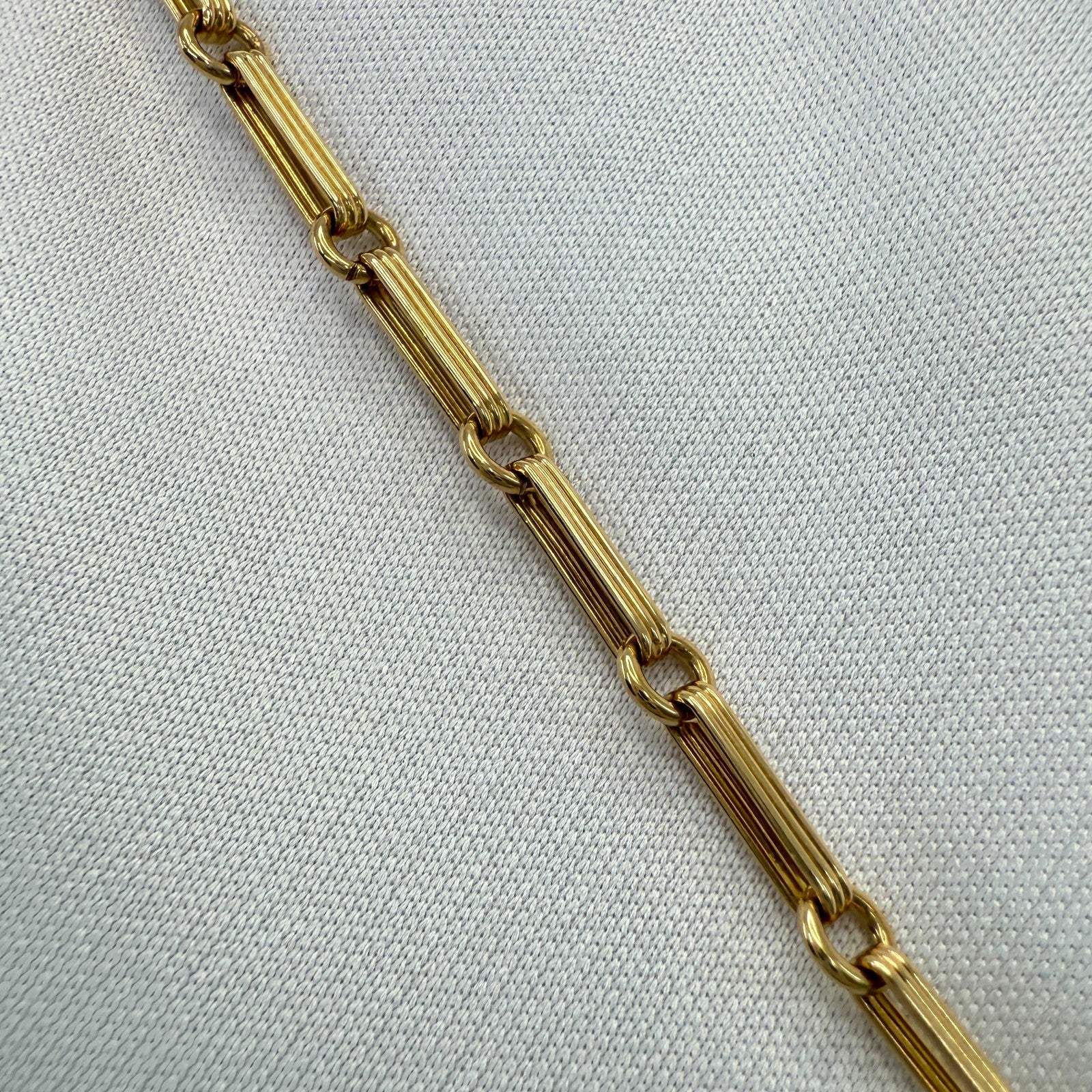 Rare Vintage Van Cleef & Arpels 18k Yellow Gold Paperclip Link Chain Bracelet — view 3