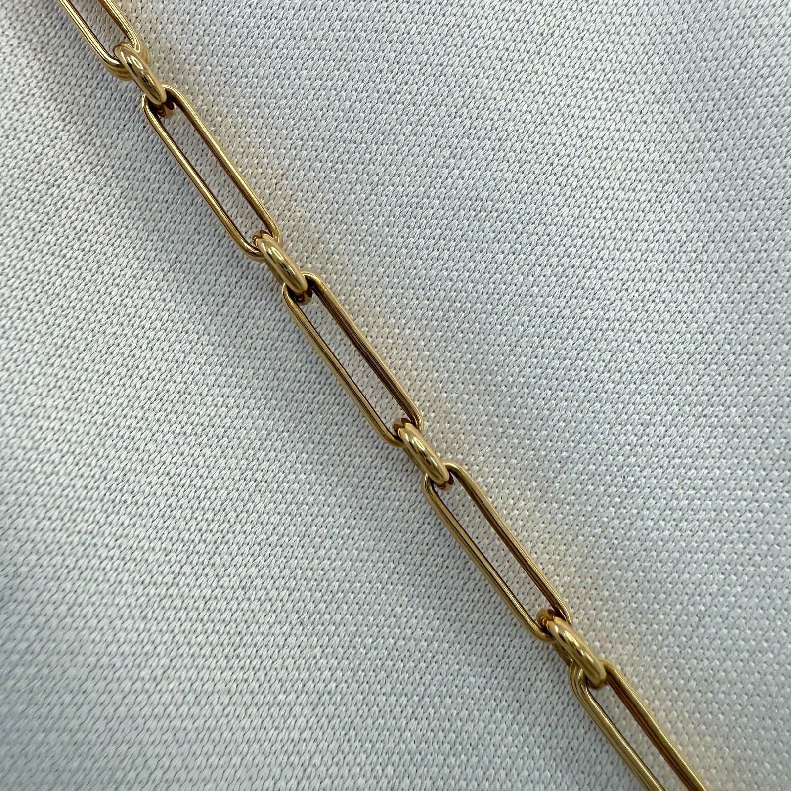 Rare Vintage Van Cleef & Arpels 18k Yellow Gold Paperclip Link Chain Bracelet — view 4