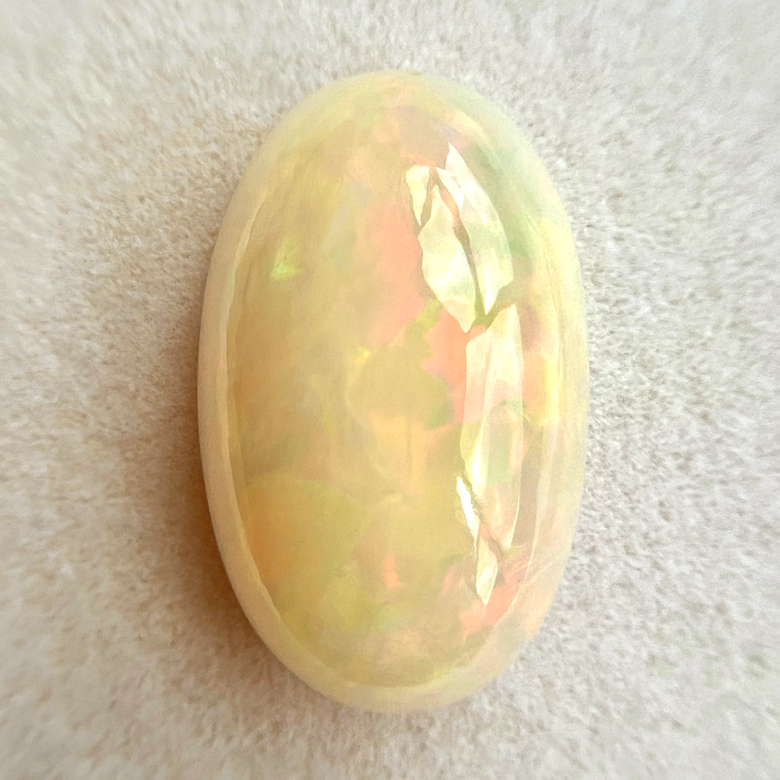 25.57ct Natural White Crystal Opal Oval Cabochon Gem 26.8x17mm Loose Gemstone — view 3