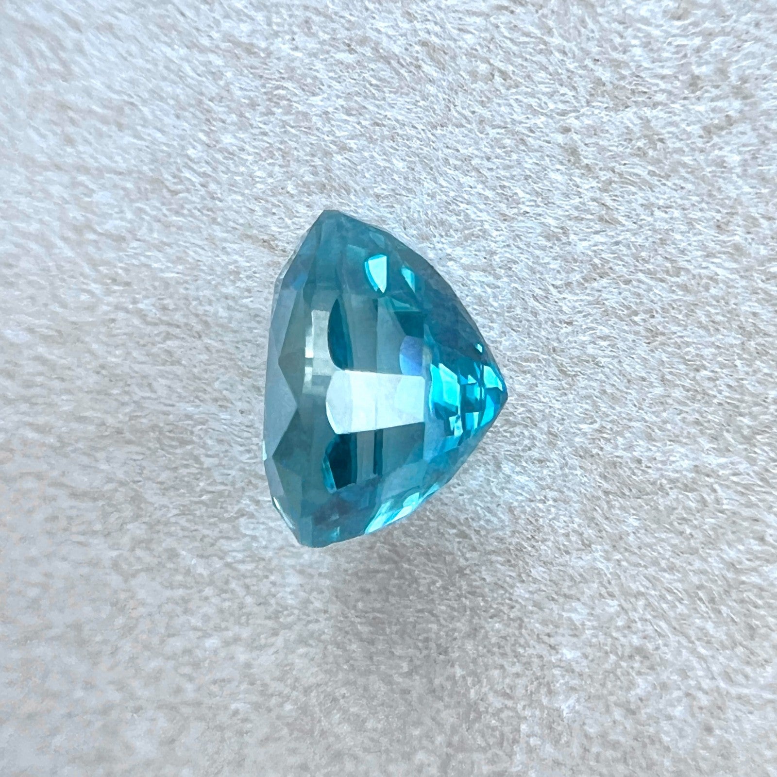 NATURAL 6.80ct Blue Zircon Vivid NEON Pear Teardrop Cut 10.3x8.7mm RARE Gem VVS — view 4