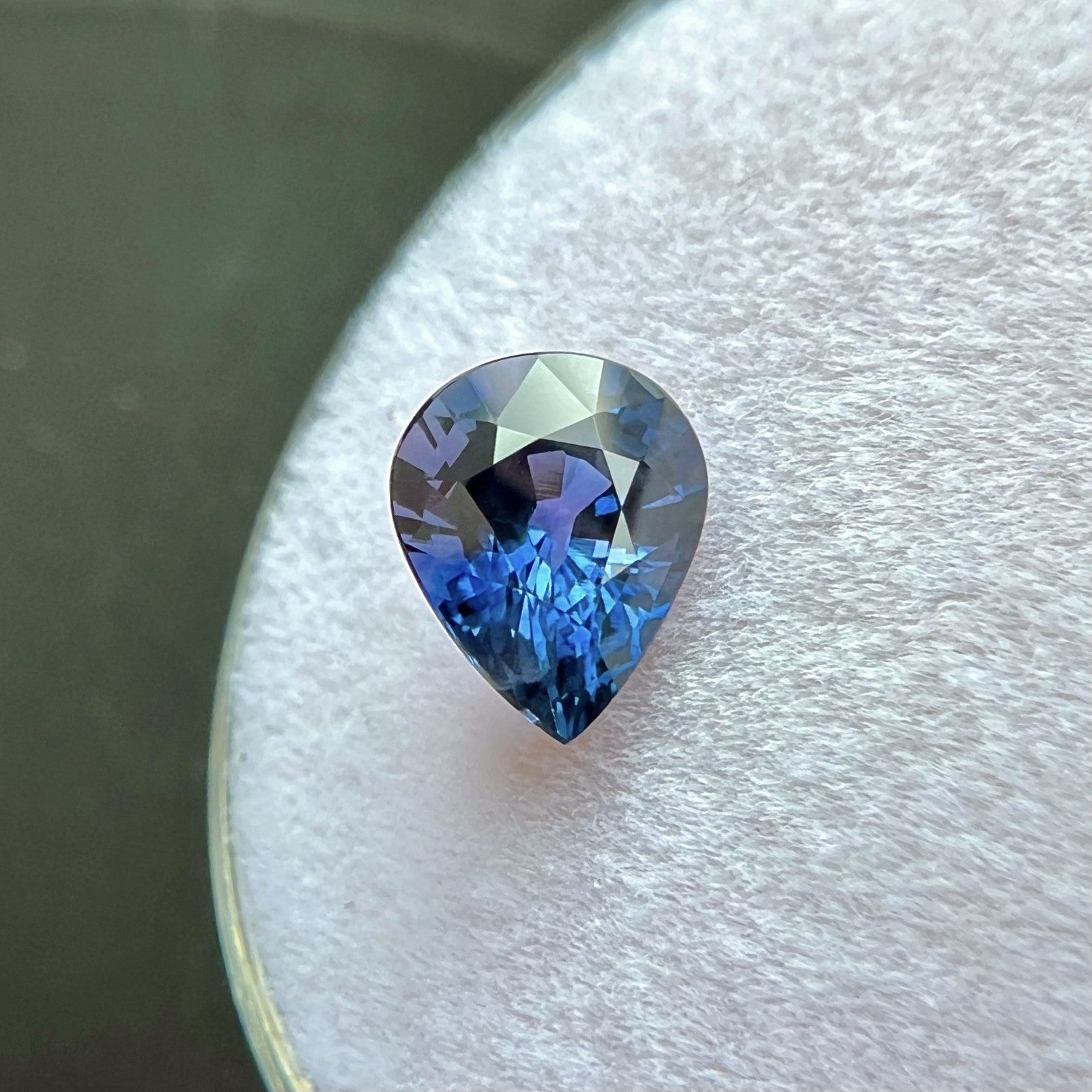 UNIQUE 1.31ct Sapphire GIA CERTIFIED VIVID Violet Purple Blue Pear Cut 7.4x6mm — view 4