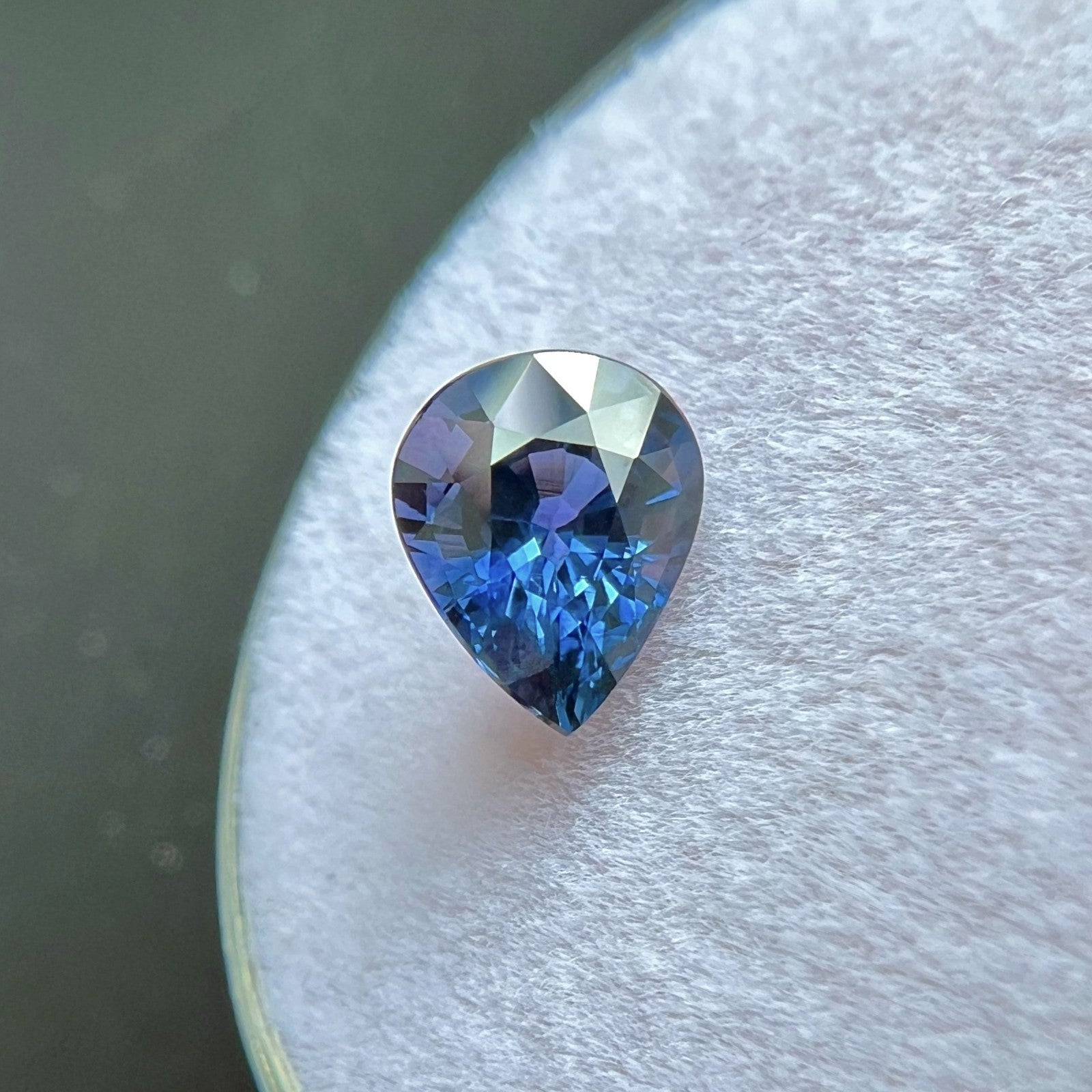 UNIQUE 1.31ct Sapphire GIA CERTIFIED VIVID Violet Purple Blue Pear Cut 7.4x6mm — view 5