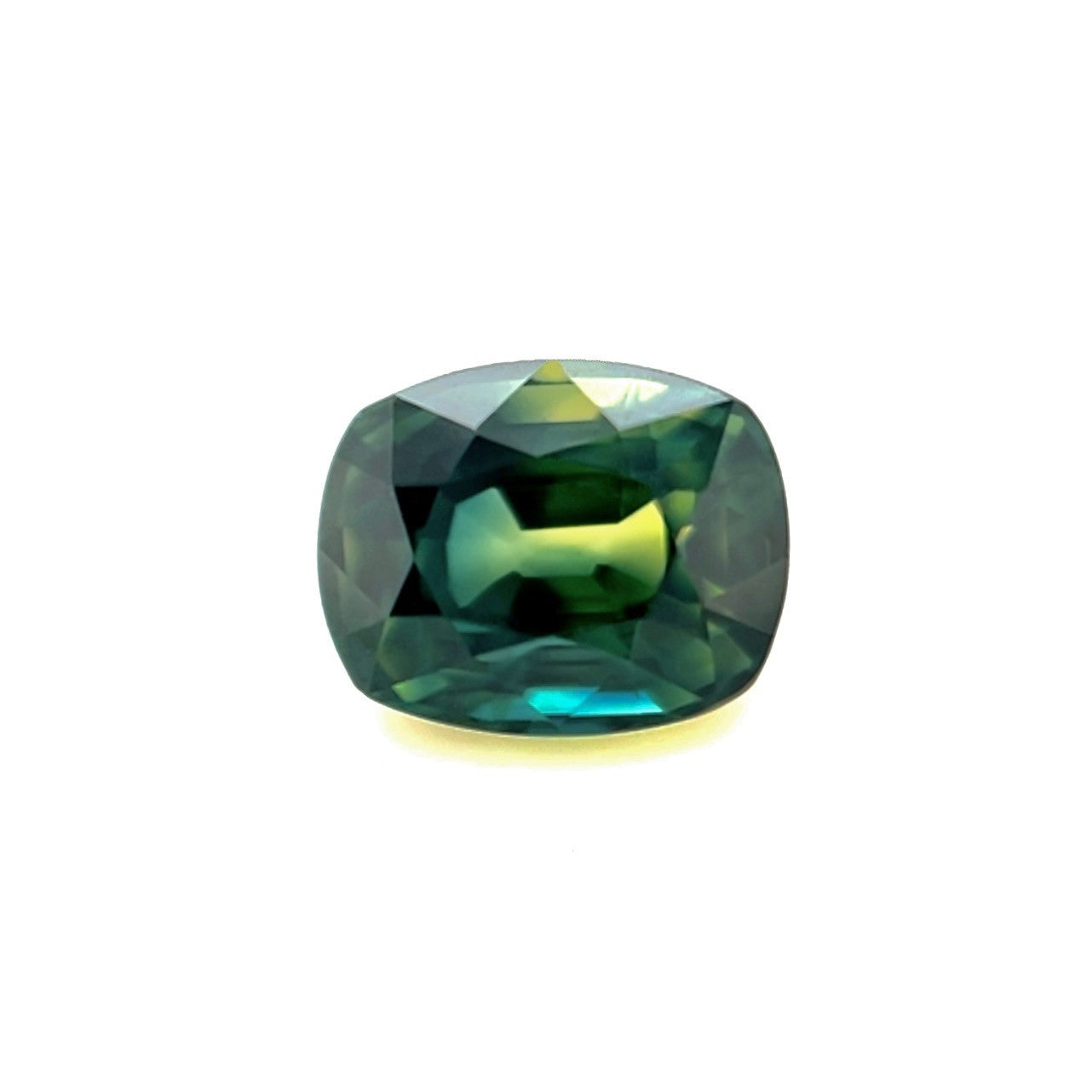 GIA Certified 1.13ct Bi Colour Green Blue UNTREATED Sapphire Cushion Cut Gem — view 1