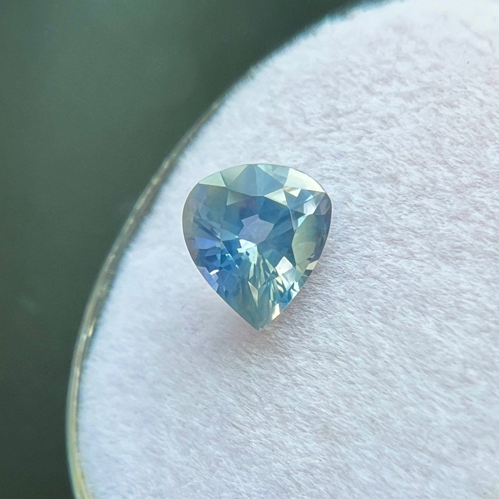 UNIQUE GIA CERTIFIED 1.13ct Sapphire Hazy Silky Blue Pear Cut Loose Gem — view 5