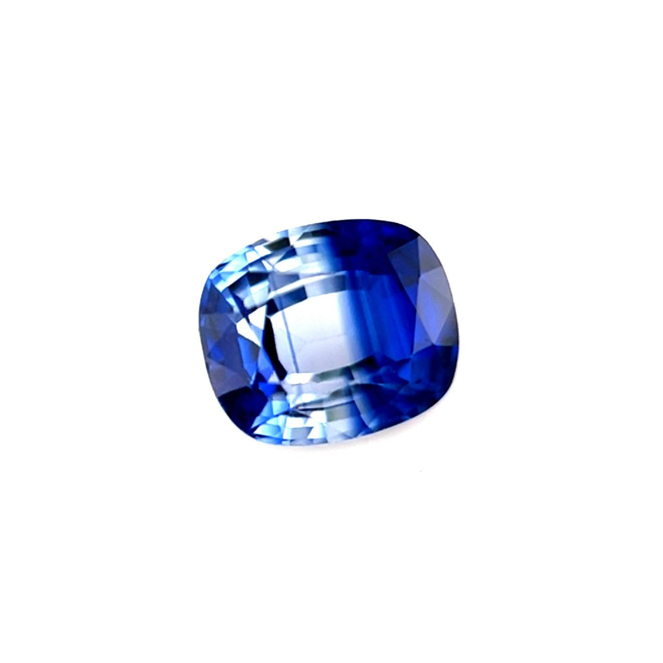 Unique GIA CERTIFIED 1.21ct Bi Colour Colourless CEYLON Blue Sapphire Cushion