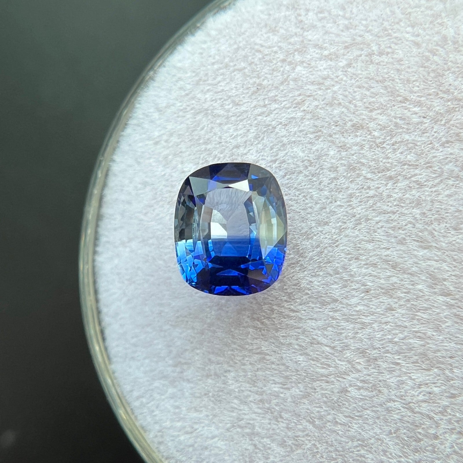 Unique GIA CERTIFIED 1.21ct Bi Colour Colourless CEYLON Blue Sapphire Cushion — view 4