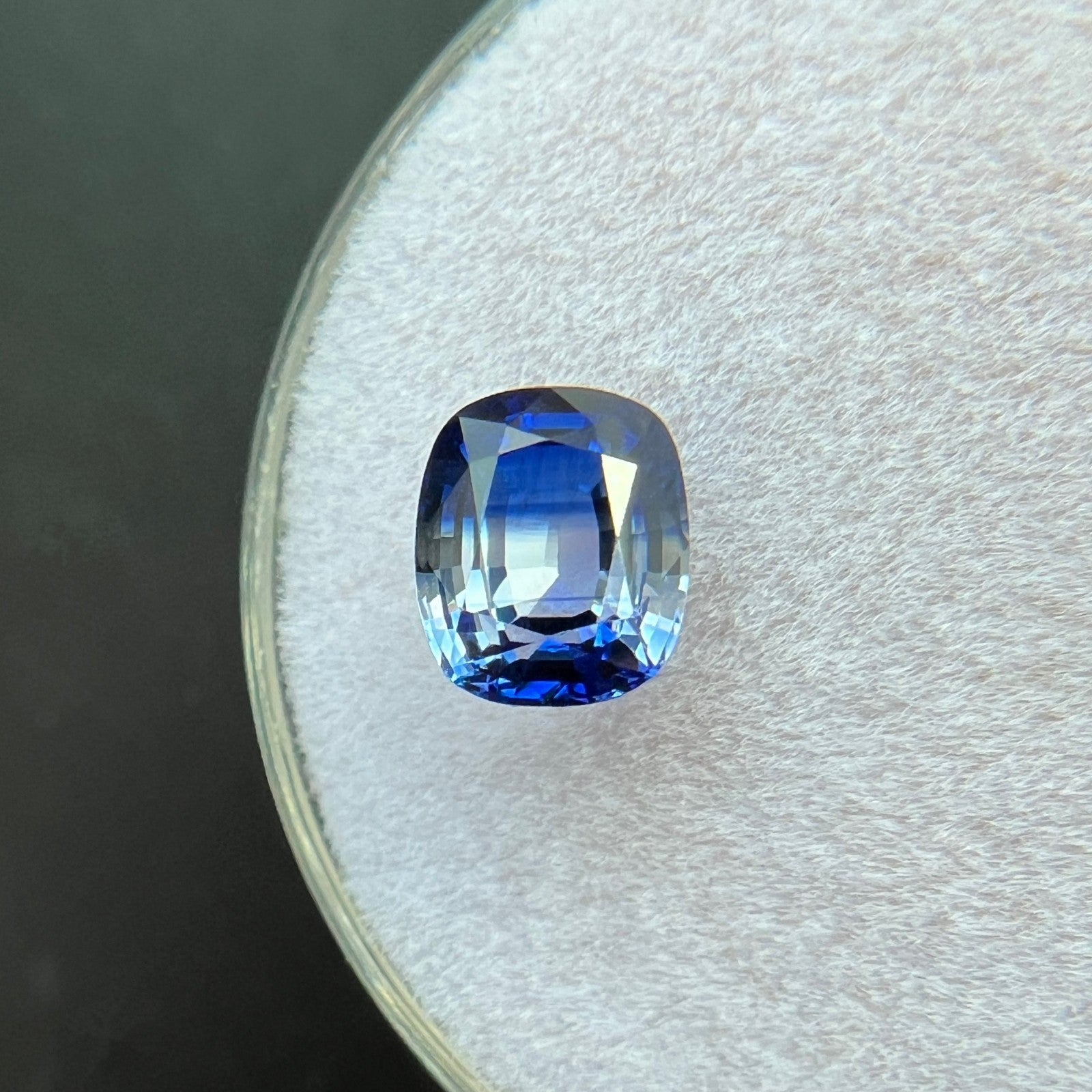 Unique GIA CERTIFIED 1.21ct Bi Colour Colourless CEYLON Blue Sapphire Cushion — view 5