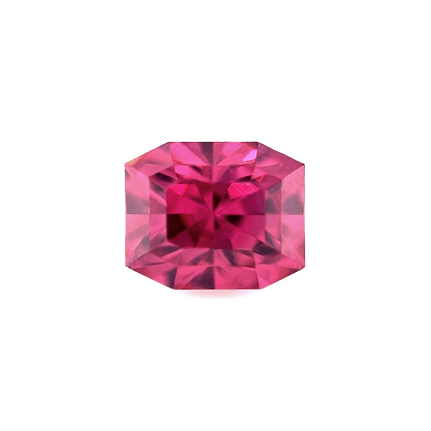RARE GIA Certified Vivid Purple Pink MAHENGE Spinel 1.54ct Fancy Octagon Cut Gem — view 2
