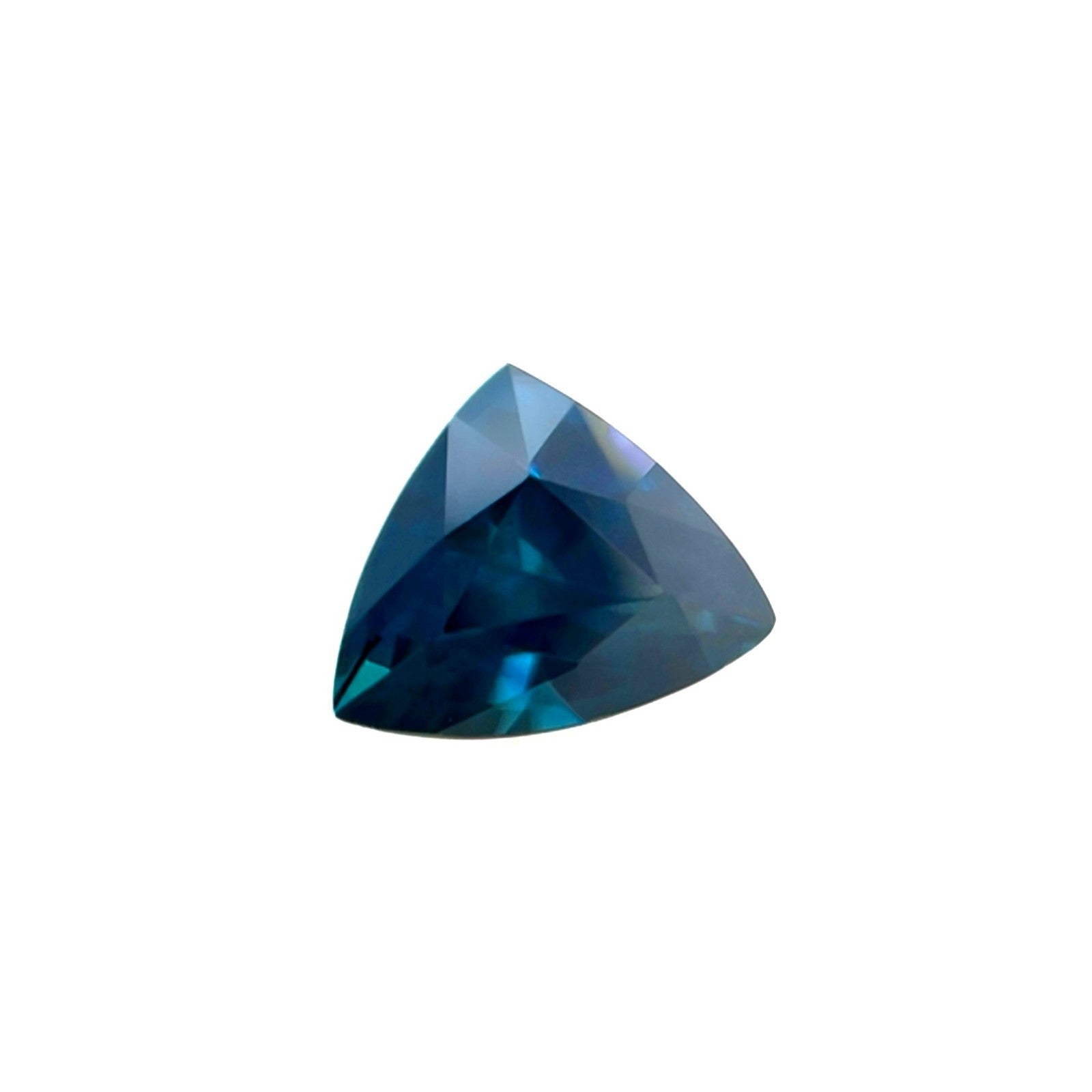 GIA CERTIFIED 1.09ct Natural NATURAL Triangle Cut Deep Blue Sapphire 7x5.6mm — view 1