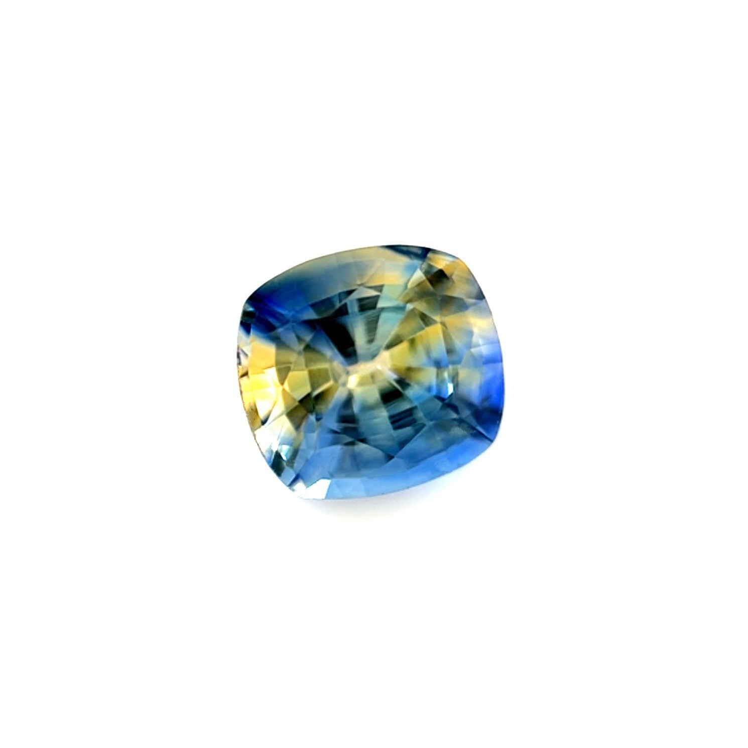 Unique GIA CERTIFIED Ceylon Sapphire 1.26ct Bi Colour Yellow Blue Cushion Cut — view 1