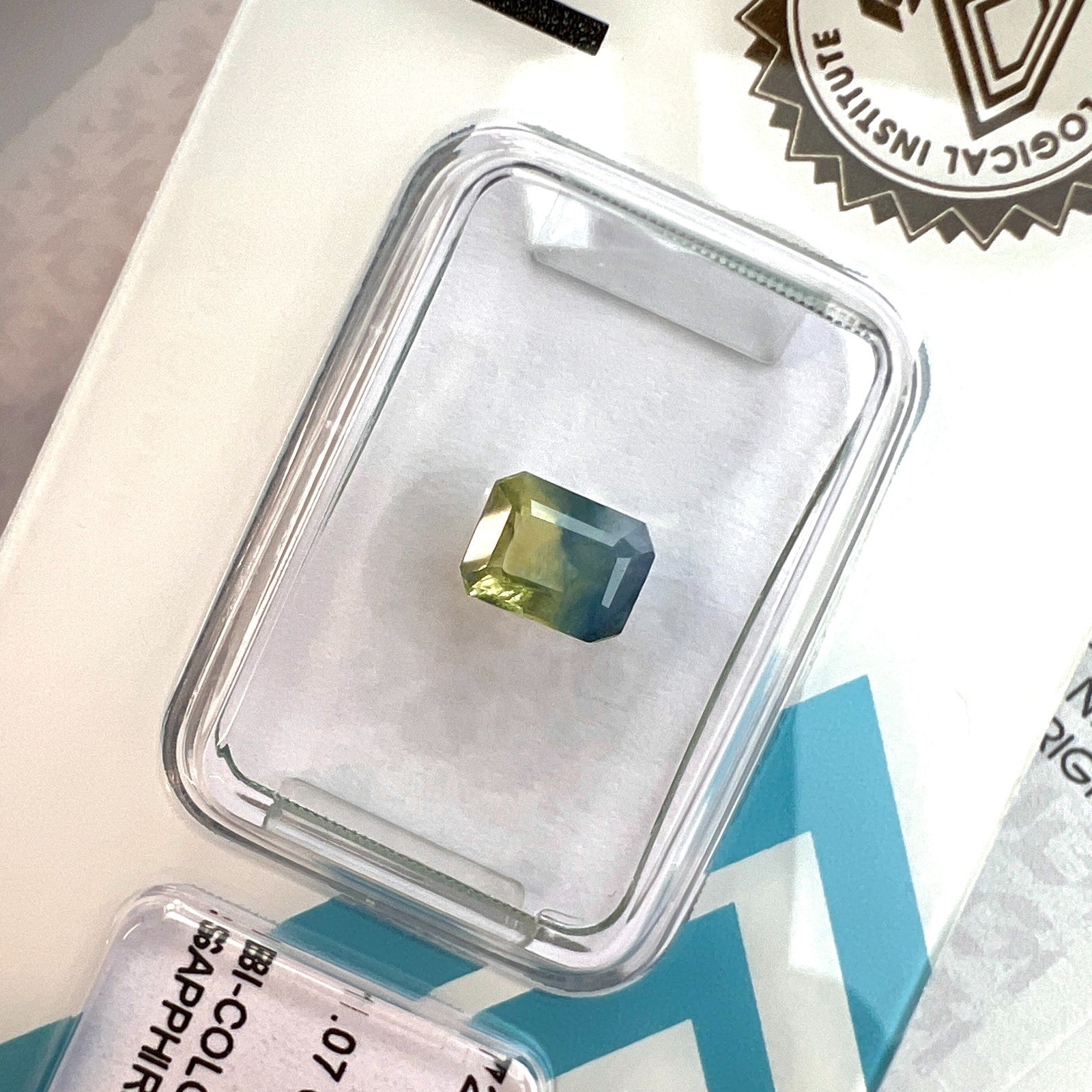 NATURAL 1.07ct IGI CERTIFIED Bi Colour Blue Yellow CEYLON Sapphire UNHEATED Gem