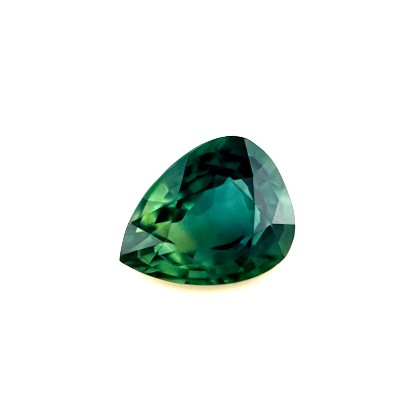 NATURAL 1.17ct Untreated IGI CERTIFIED Deep Green Blue AUSTRALIAN Sapphire Pear — view 3