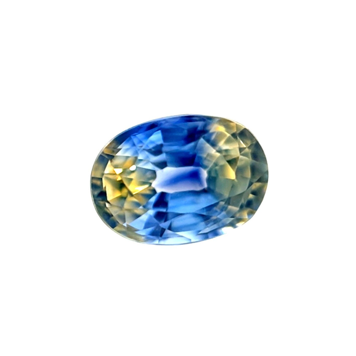 Unique GIA CERTIFIED 2.35ct Ceylon Sapphire Bi COLOUR Yellow Blue Oval Cut RARE — view 2