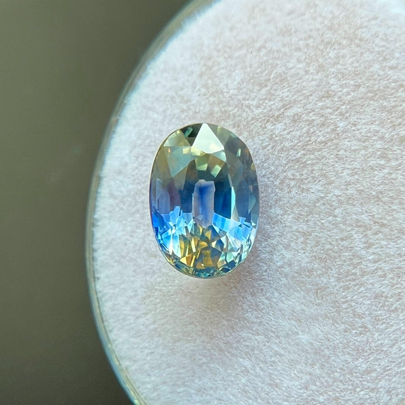 Unique GIA CERTIFIED 2.35ct Ceylon Sapphire Bi COLOUR Yellow Blue Oval Cut RARE — view 5