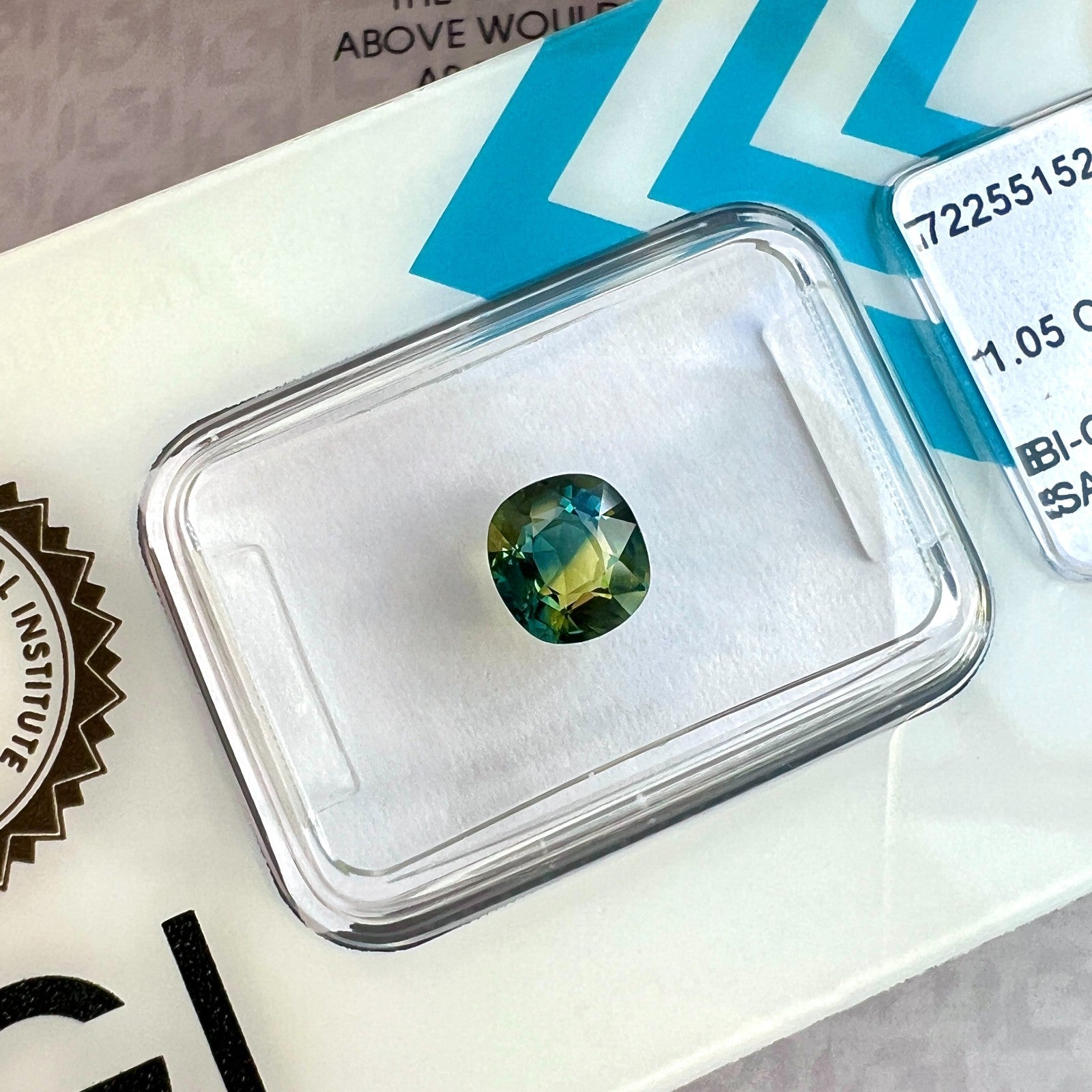 Unique 1.05ct IGI CERTIFIED Bi Colour Sapphire Yellow Blue AUSTRALIAN Untreated — view 4