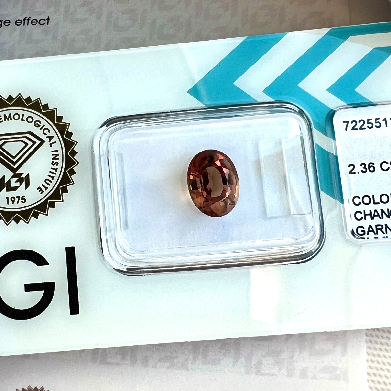 IGI CERTIFIED 2.36ct NATURAL Colour Change Garnet Pink Purple Oval Cut RARE Gem — view 4