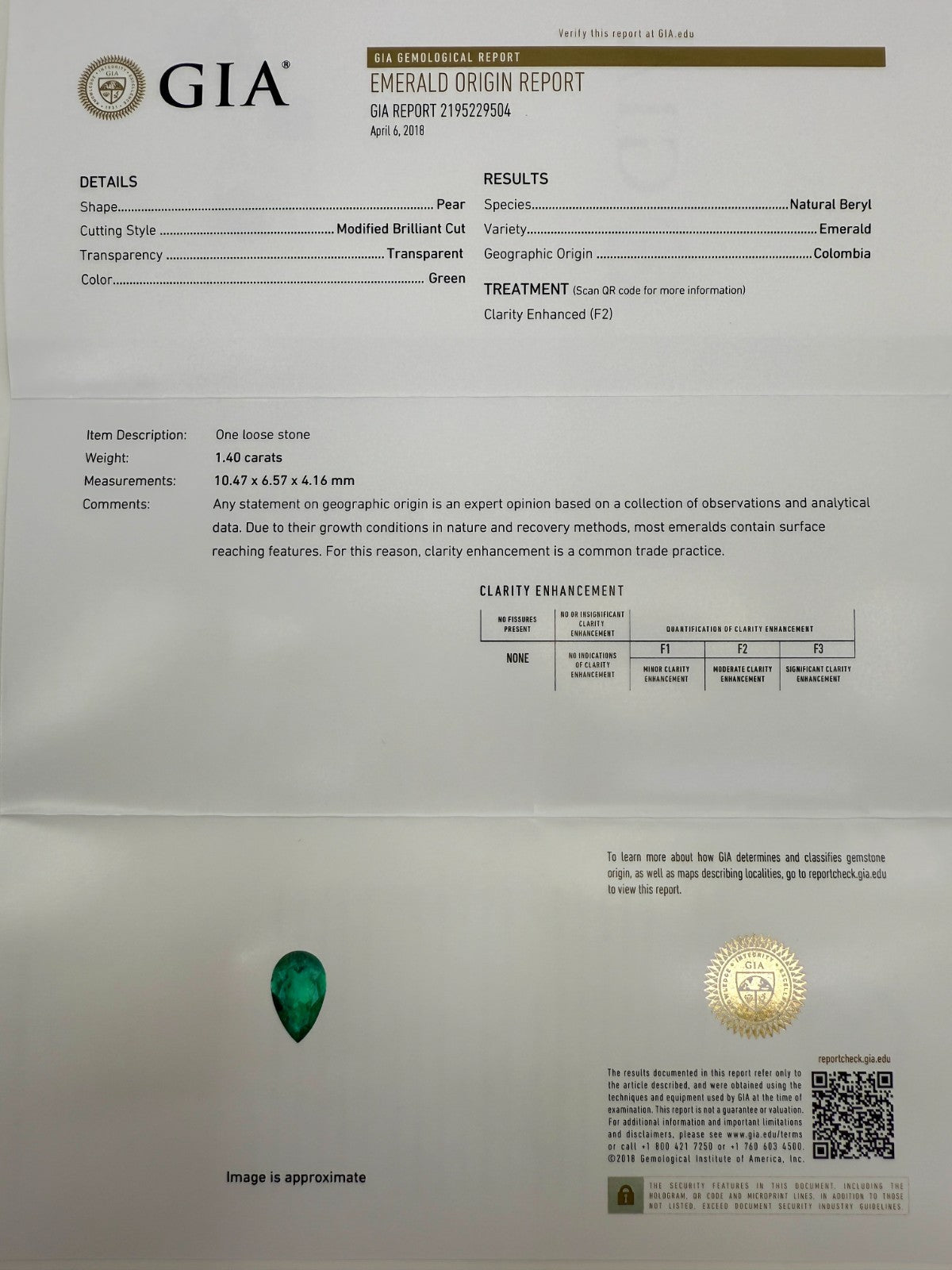 2.24ct GIA Certified Colombian Emerald & Diamond 18k Yellow White Gold Halo Ring — view 2