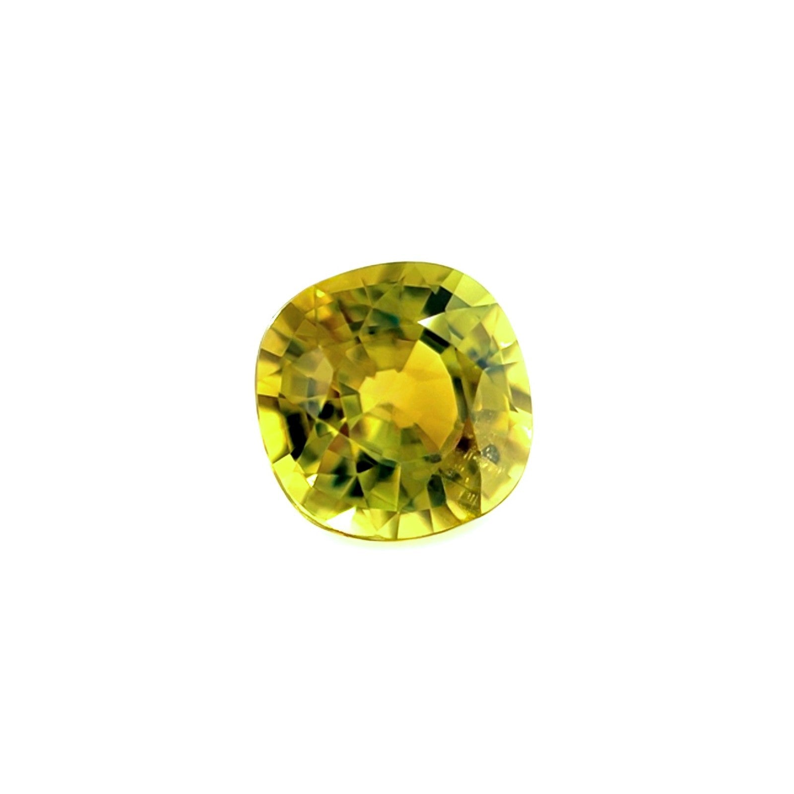 1.56ct GIA CERTIFIED Yellow Green CHRYSOBERYL Cushion Cut Gem 6.7x6.7mm — view 2