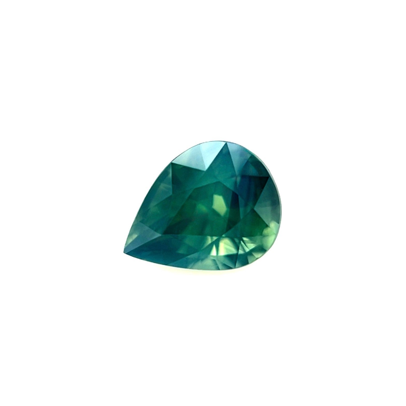 1.44ct GIA CERTIFIED Hazy Green Blue Sapphire Blue Pear Teardrop 7.4x5.8mm Gem