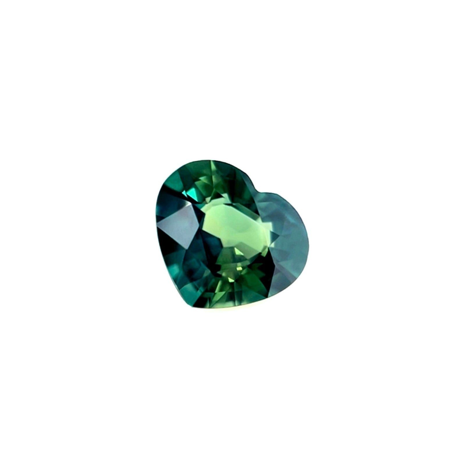 GIA CERTIFIED 1.07ct Deep Green Blue Sapphire UNTREATED Heart Cut Unique Gem — view 1
