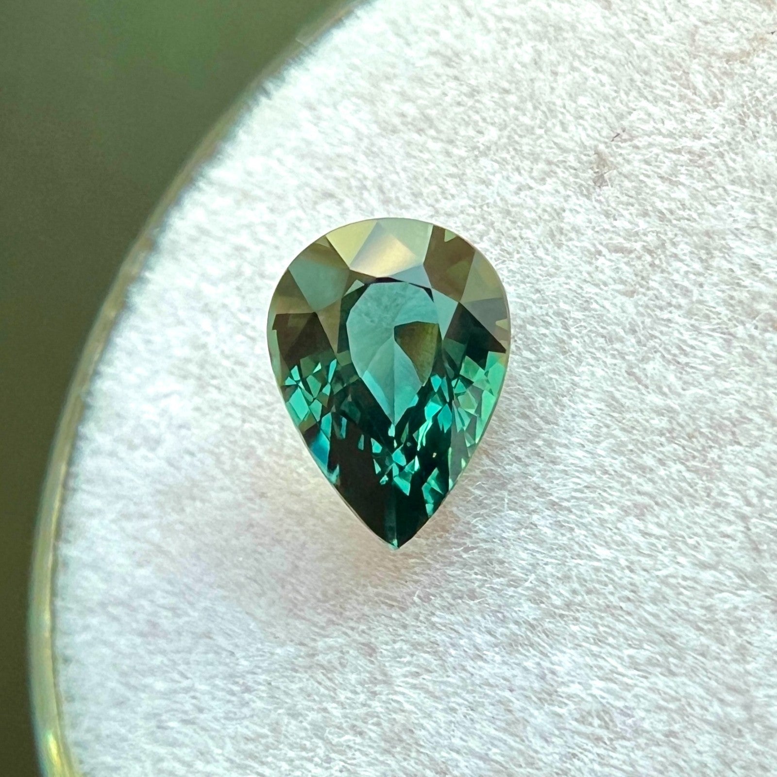 GIA CERTIFIED 1.02ct NATURAL Sapphire Deep TEAL Green Blue Pear Cut UNTREATED — view 4
