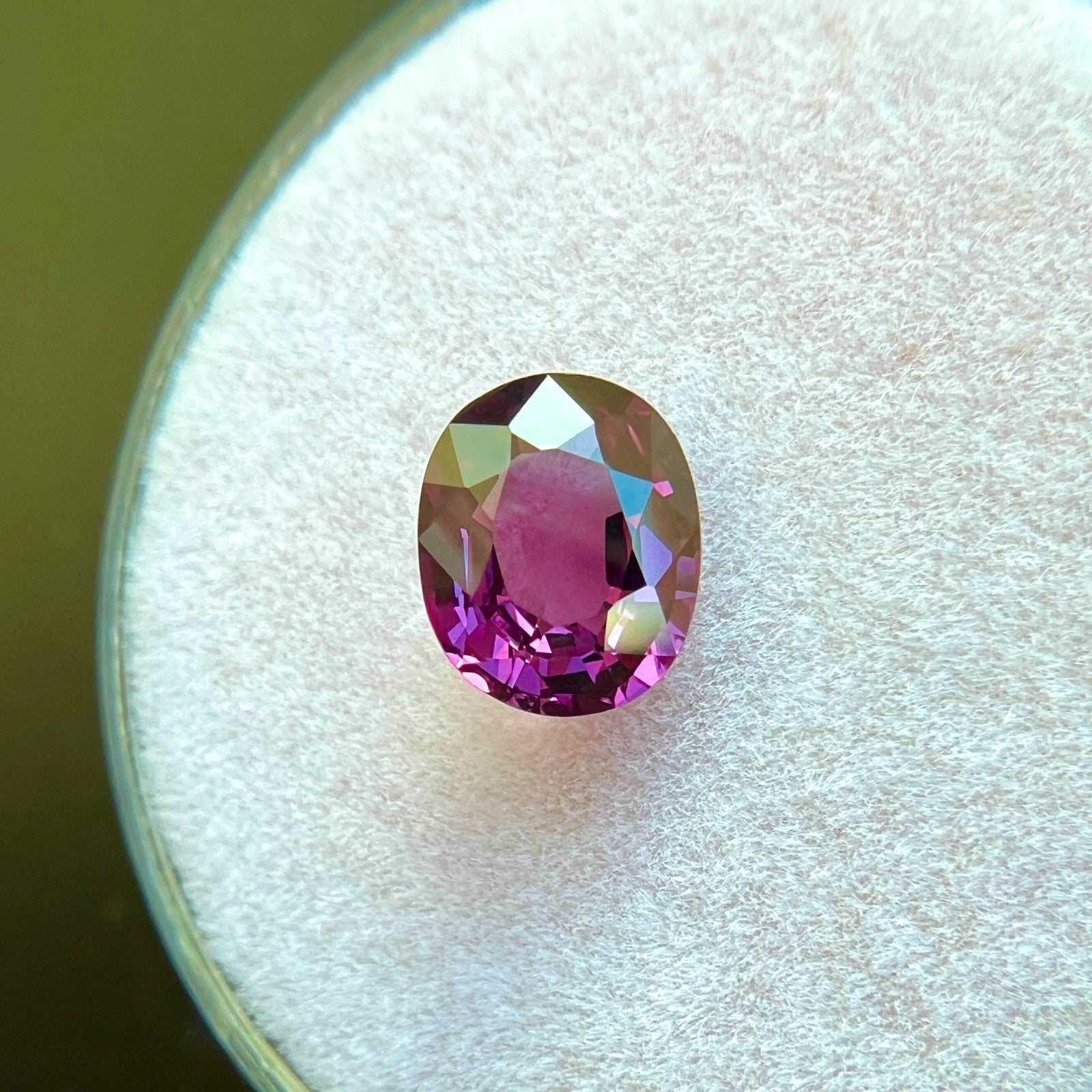 GIA CERTIFIED 1.21ct Pyrope Spessartine Garnet Vivid Purple Oval Cut RARE Gem — view 3