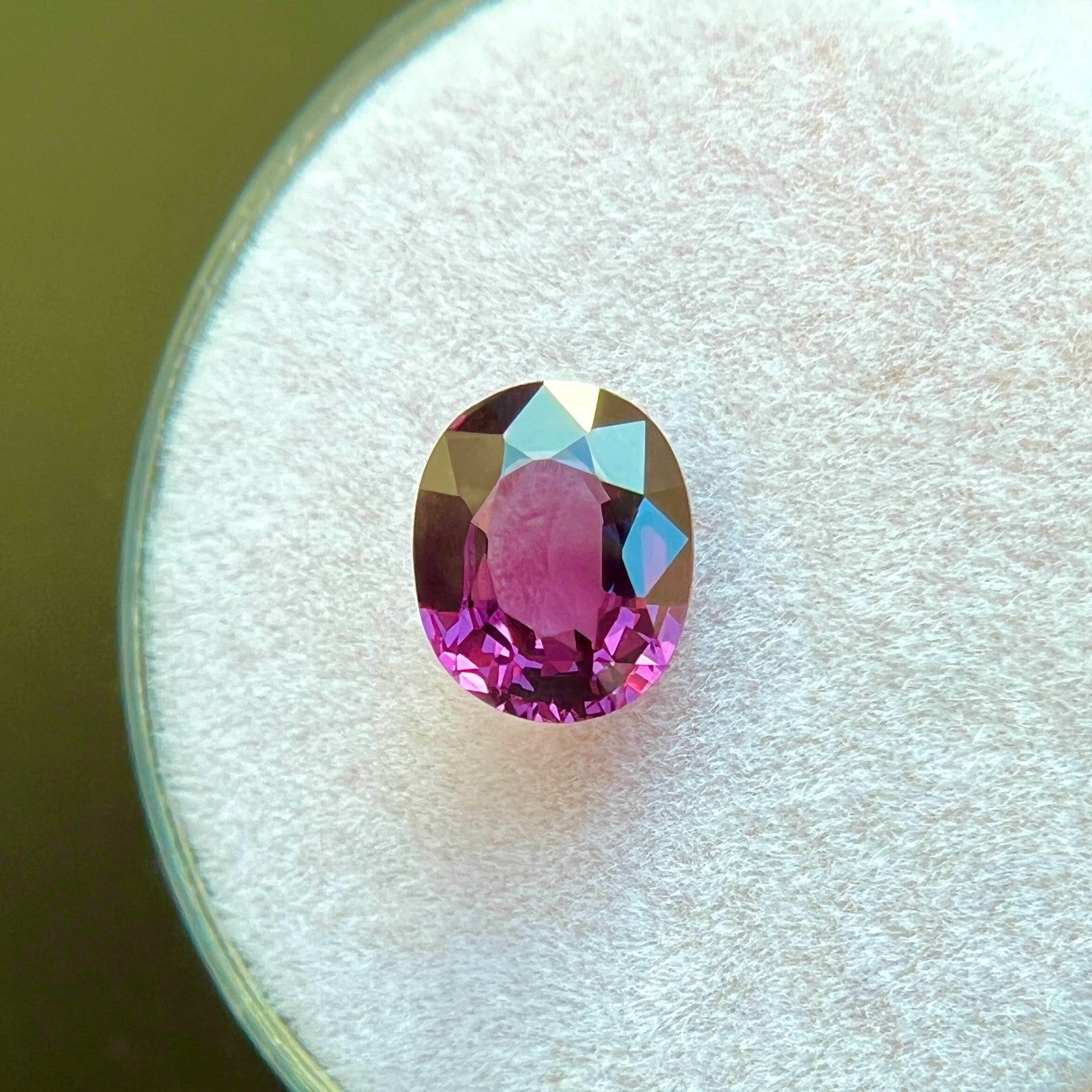 GIA CERTIFIED 1.21ct Pyrope Spessartine Garnet Vivid Purple Oval Cut RARE Gem — view 4