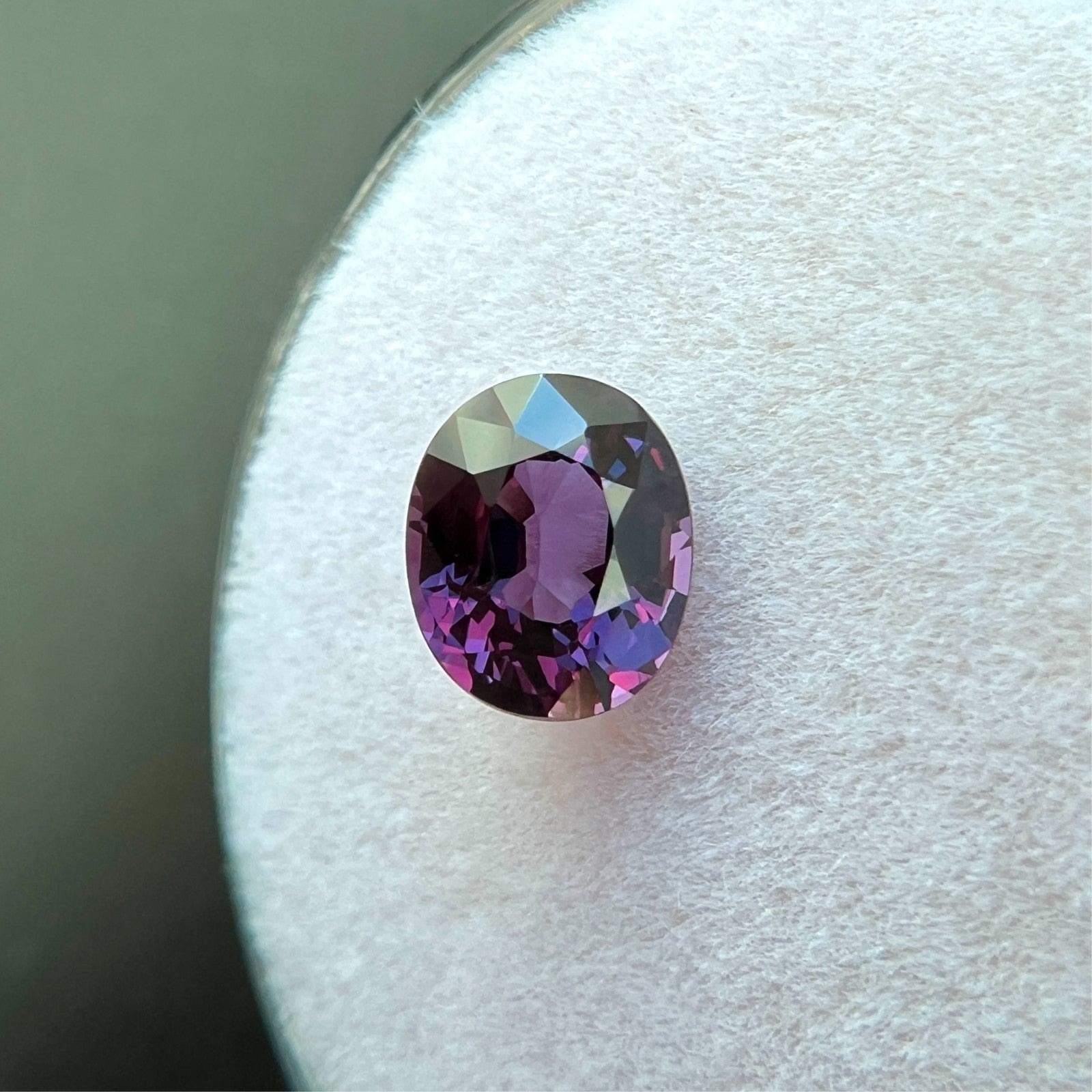GIA CERTIFIED 1.18ct RARE Pyrope Spessartine Garnet Vivid Purple Oval Cut Gem — view 4