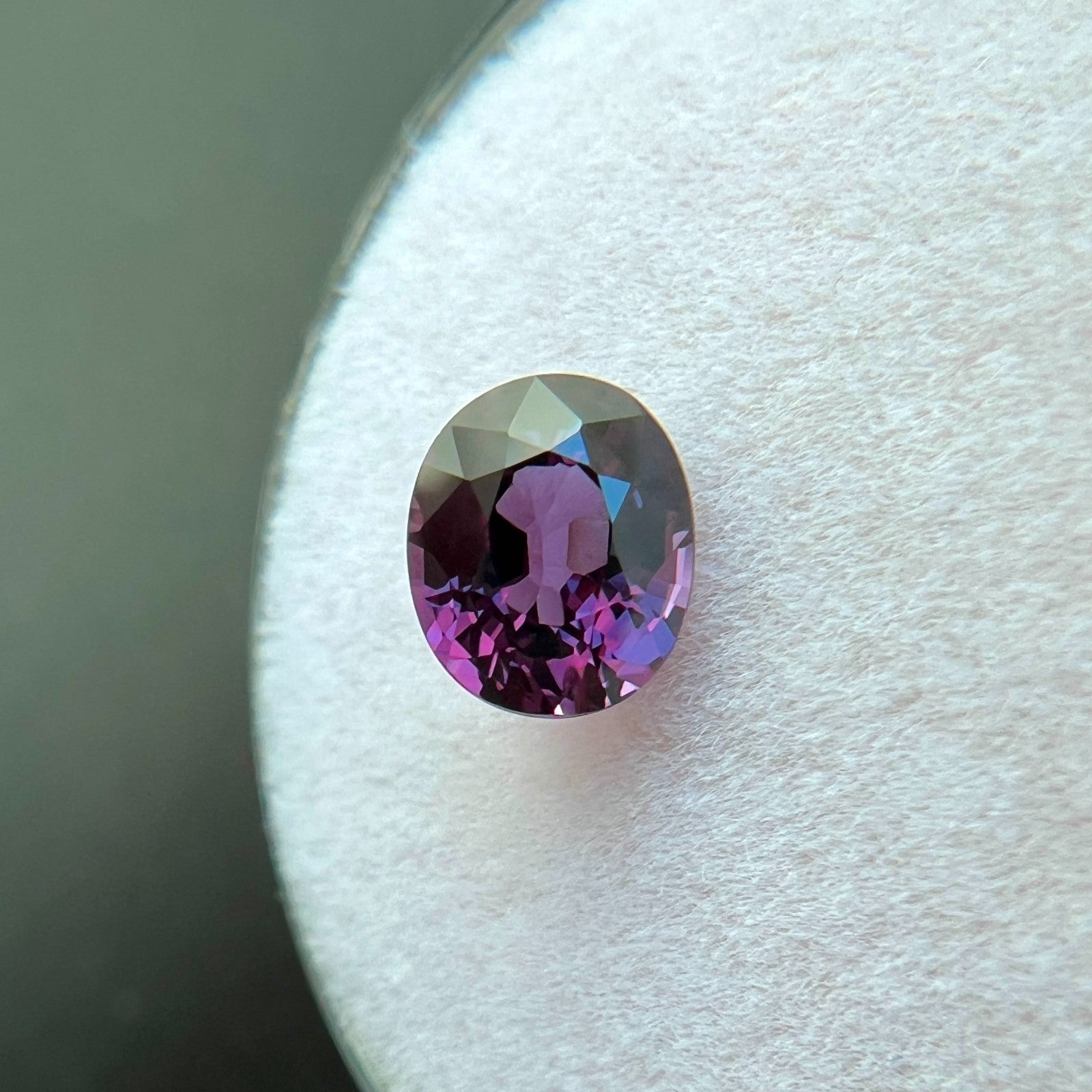 GIA CERTIFIED 1.18ct RARE Pyrope Spessartine Garnet Vivid Purple Oval Cut Gem — view 5