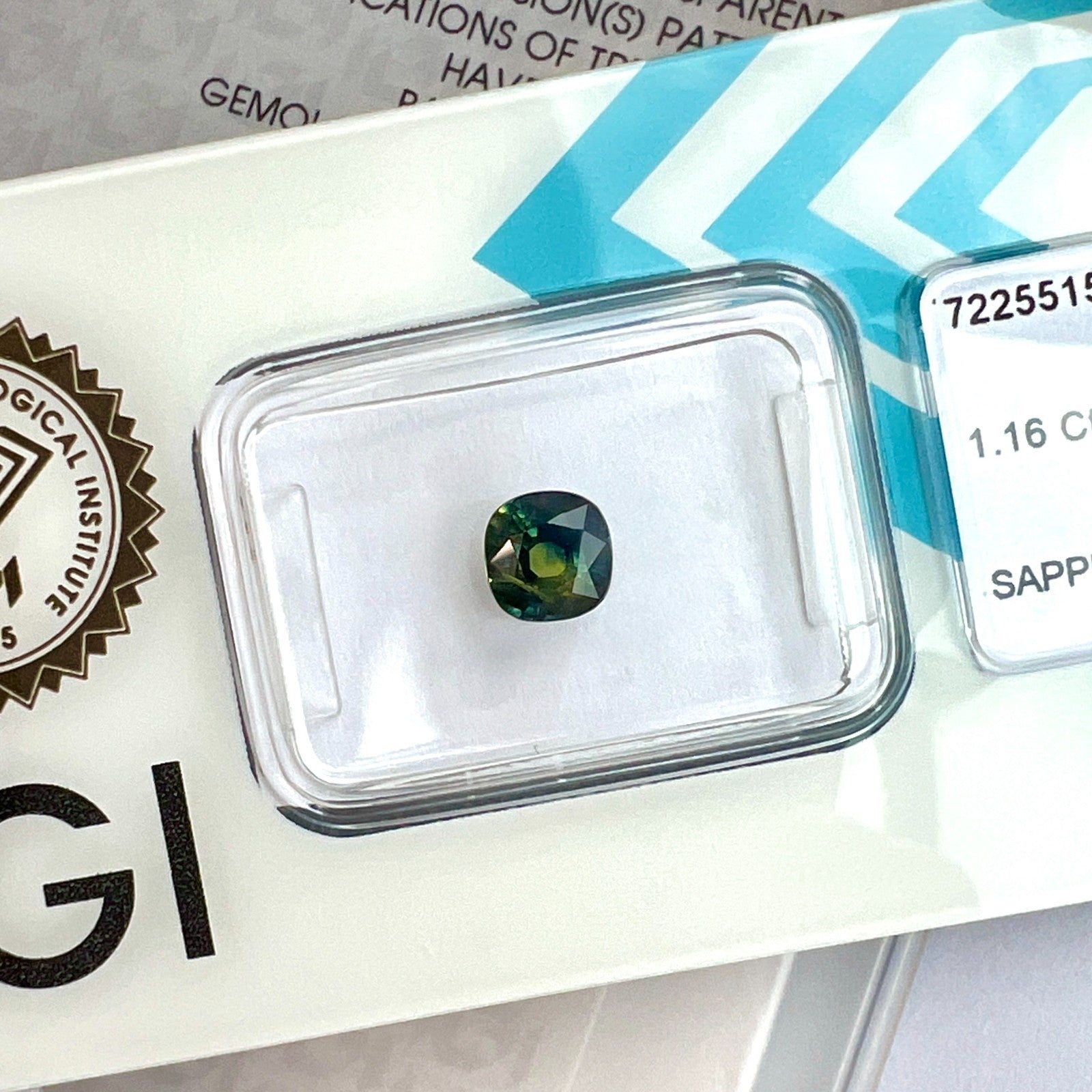 Unique 1.16ct IGI CERTIFIED Bi Colour Sapphire Yellow Green AUSTRALIAN Untreated