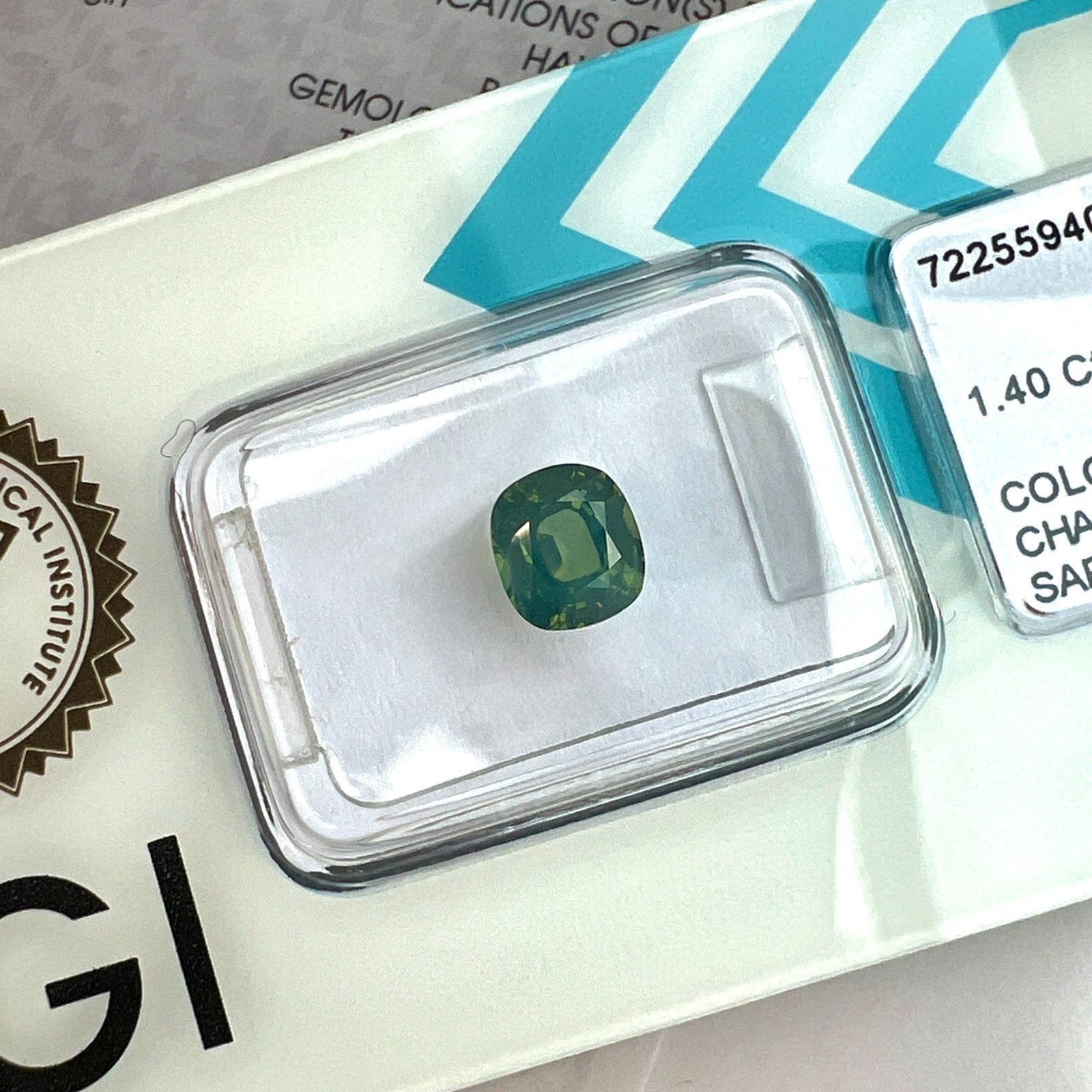 Rare IGI CERTIFIED 1.40ct Colour Change AUSTRALIA Sapphire UNHEATED Cushion Cut