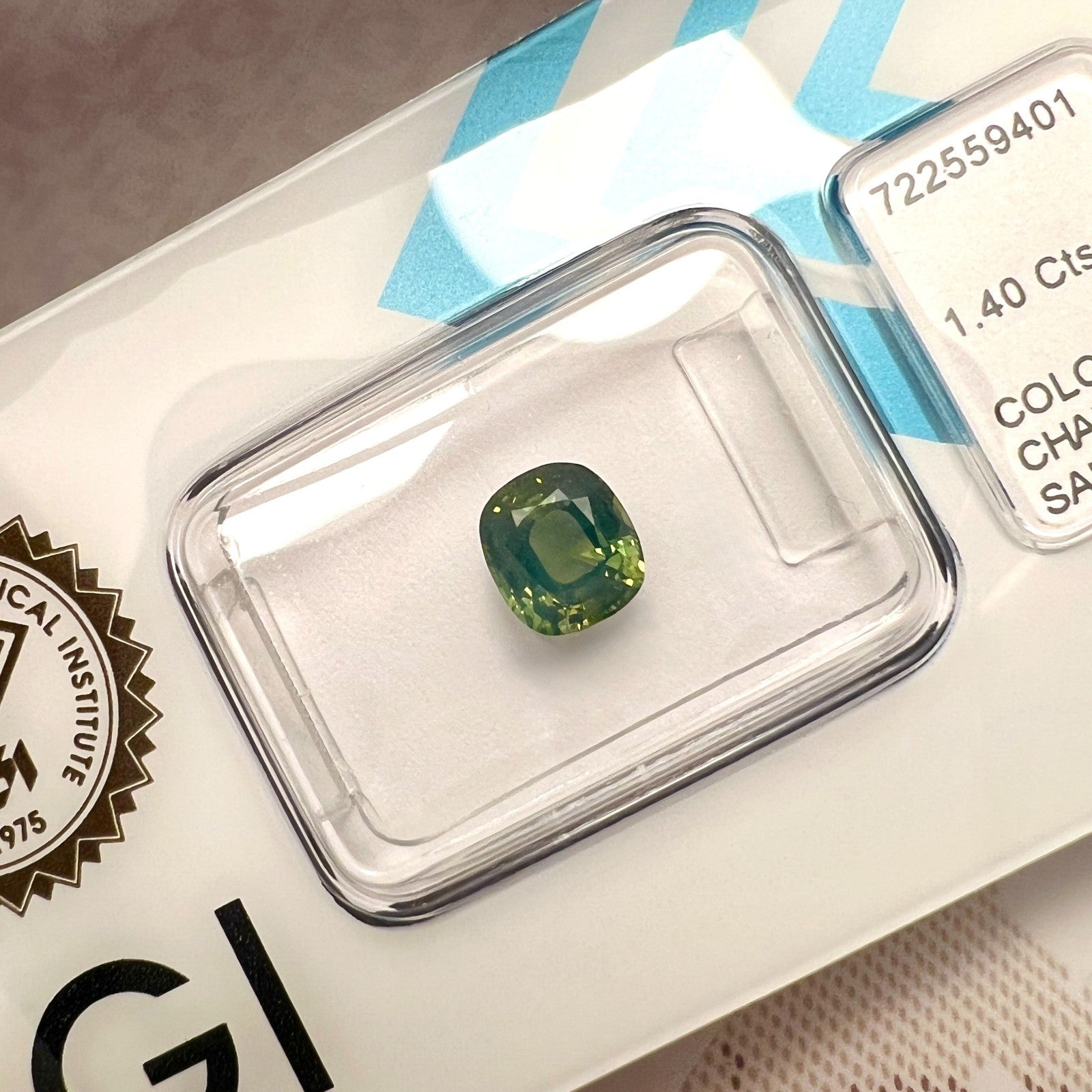 Rare IGI CERTIFIED 1.40ct Colour Change AUSTRALIA Sapphire UNHEATED Cushion Cut — view 3