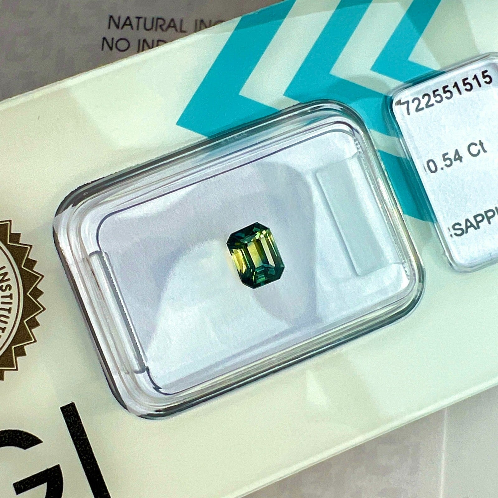 Fine NATURAL 0.54ct IGI CERTIFIED Bi Colour VIVID Yellow Blue Sapphire UNHEATED — view 1