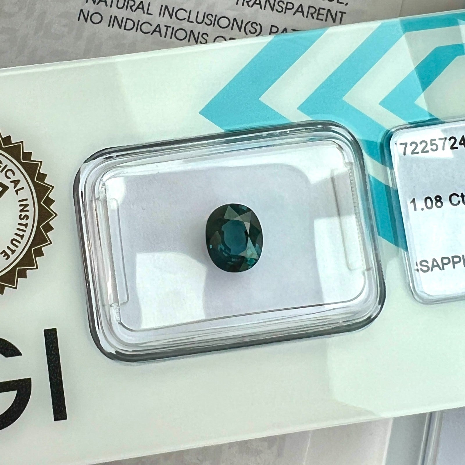 Fine IGI CERTIFIED 1.08ct Untreated AUSTRALIAN Deep Blue Sapphire Oval Cut RARE