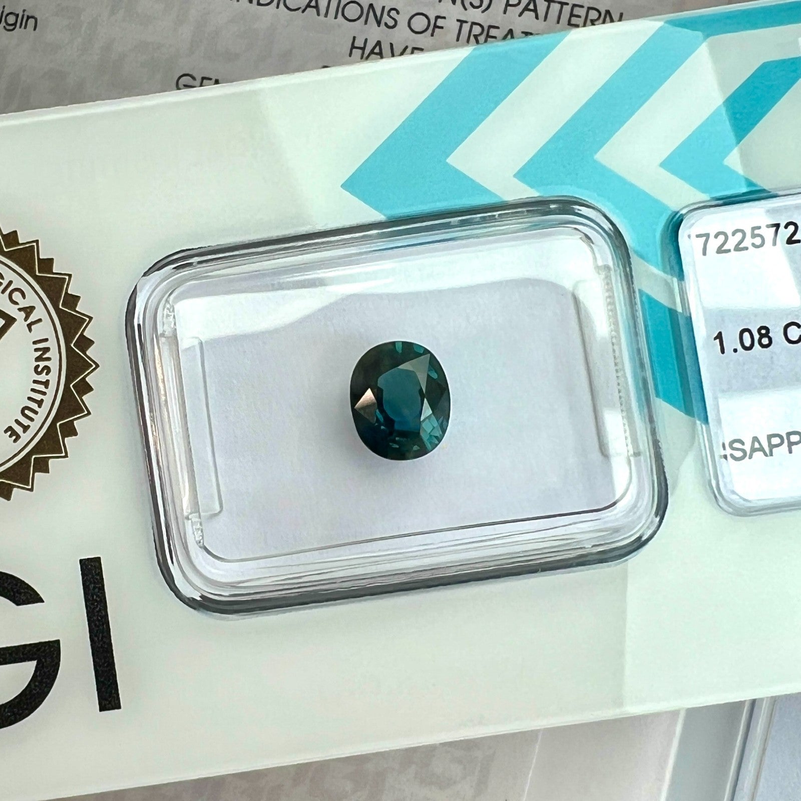 Fine IGI CERTIFIED 1.08ct Untreated AUSTRALIAN Deep Blue Sapphire Oval Cut RARE — view 3