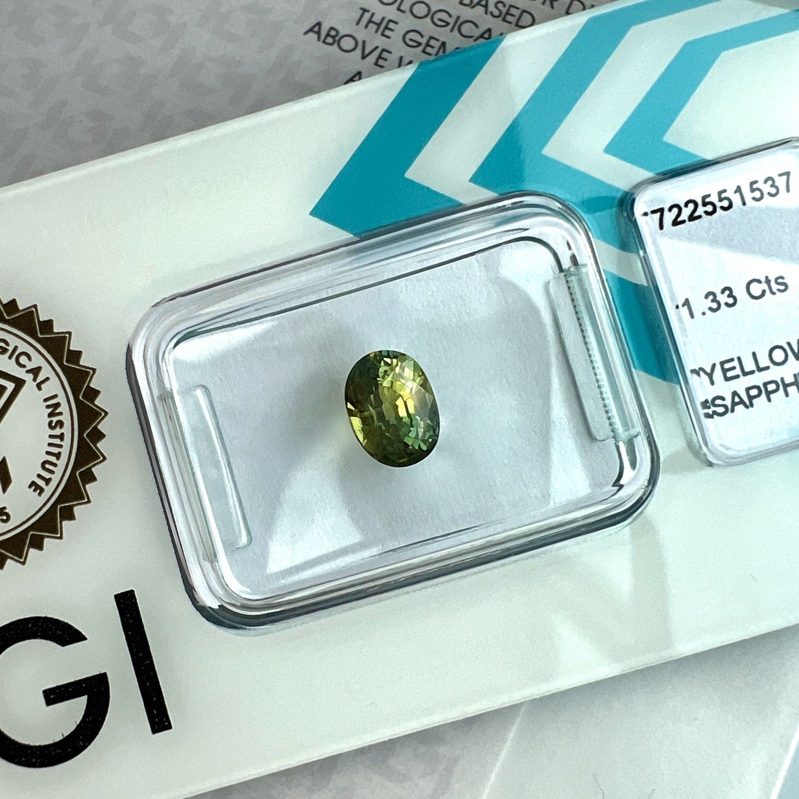 IGI CERTIFIED 1.33ct Untreated THAI Deep Blue Yellow BI COLOUR Sapphire Oval — view 5