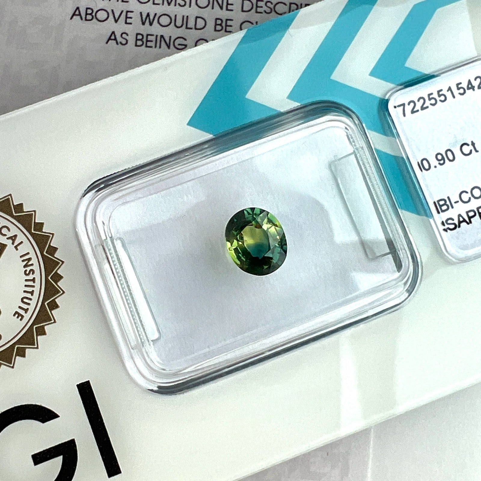 IGI CERTIFIED 0.90ct AUSTRALIA Bi Colour Yellow Sapphire UNTREATED Oval Cut Gem — view 1