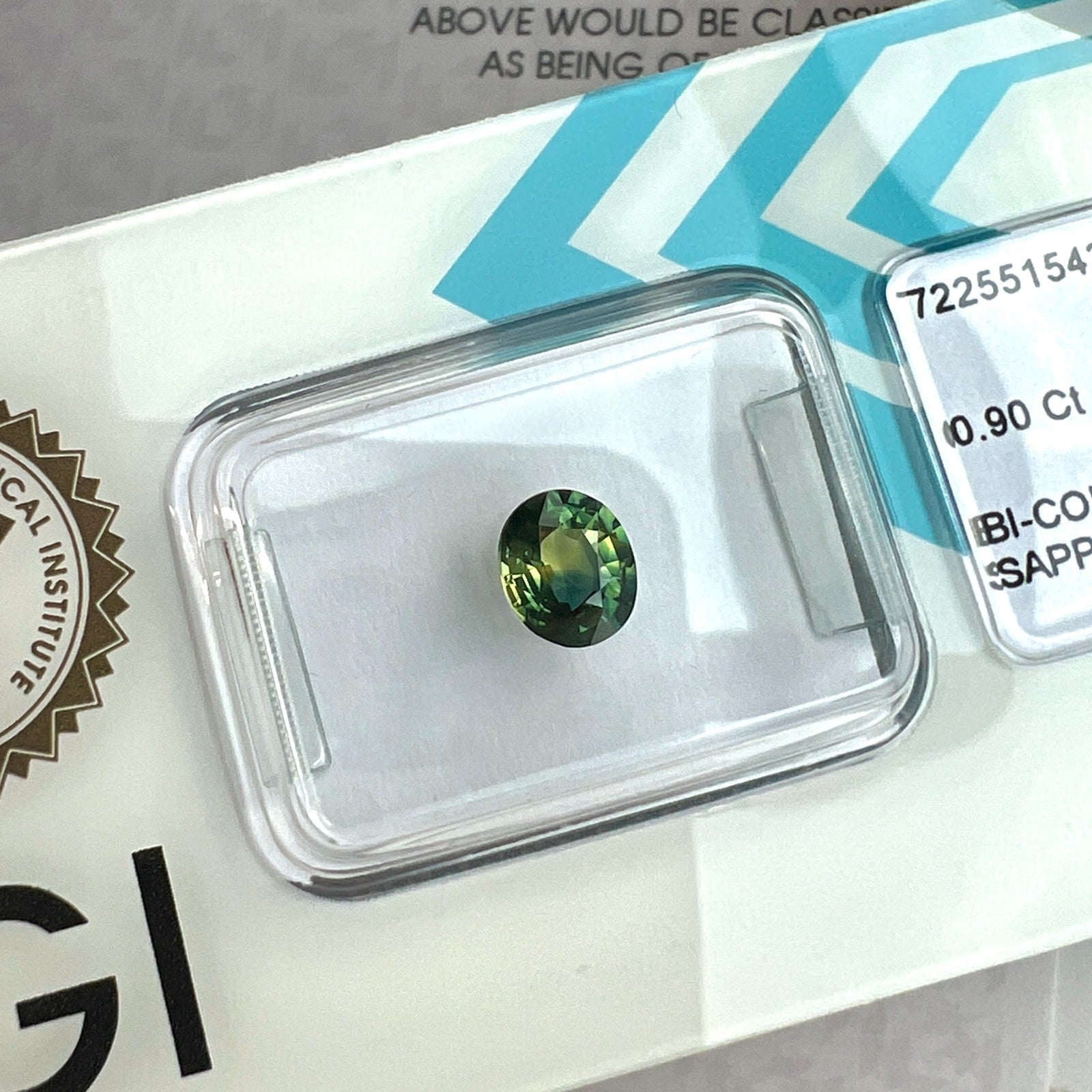 IGI CERTIFIED 0.90ct AUSTRALIA Bi Colour Yellow Sapphire UNTREATED Oval Cut Gem — view 3
