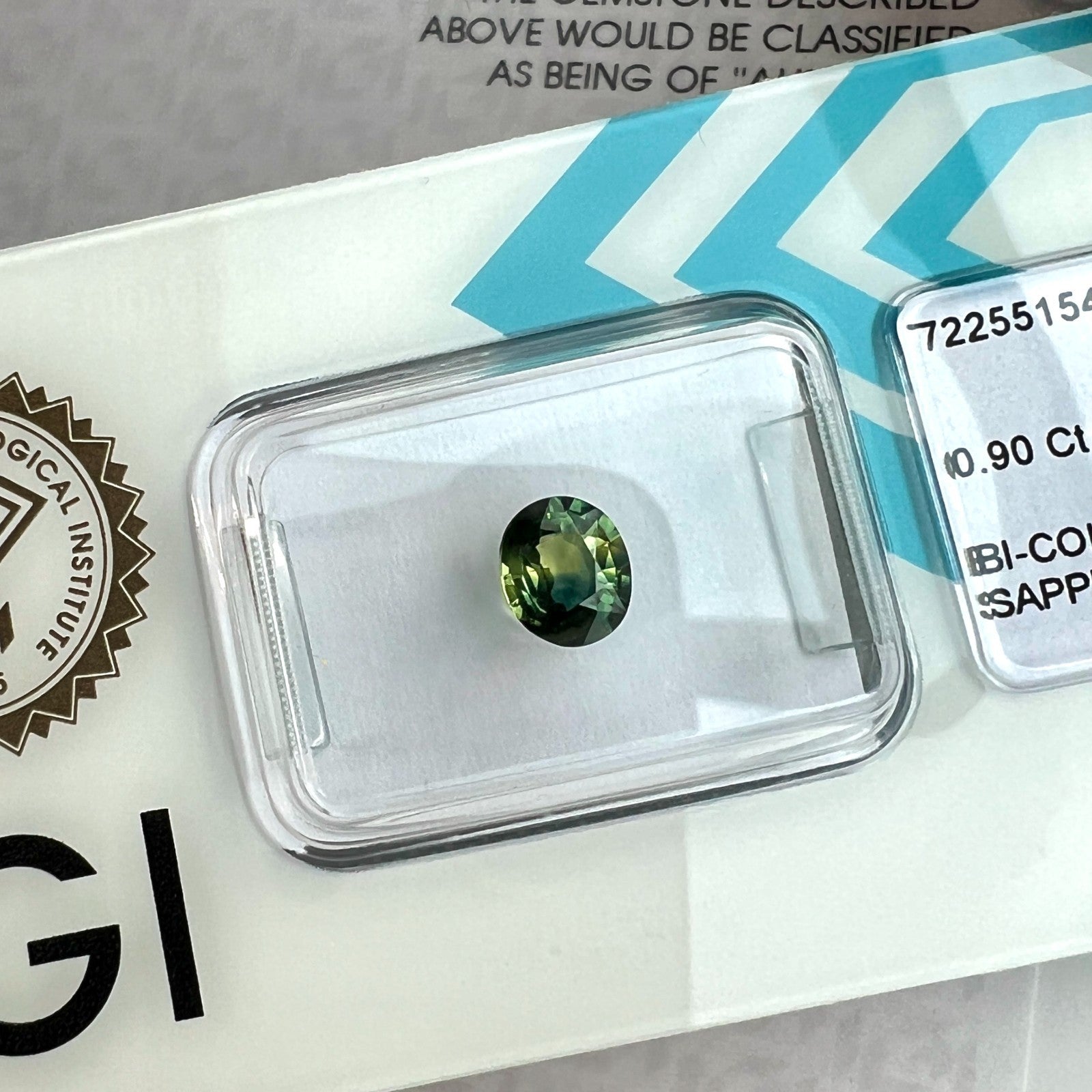 IGI CERTIFIED 0.90ct AUSTRALIA Bi Colour Yellow Sapphire UNTREATED Oval Cut Gem — view 4