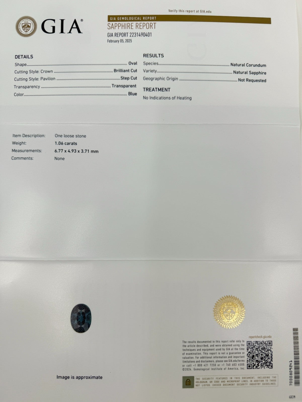 GIA Certified Unheated 1.19ct Blue Sapphire & Diamond Platinum Pendant Necklace — view 2