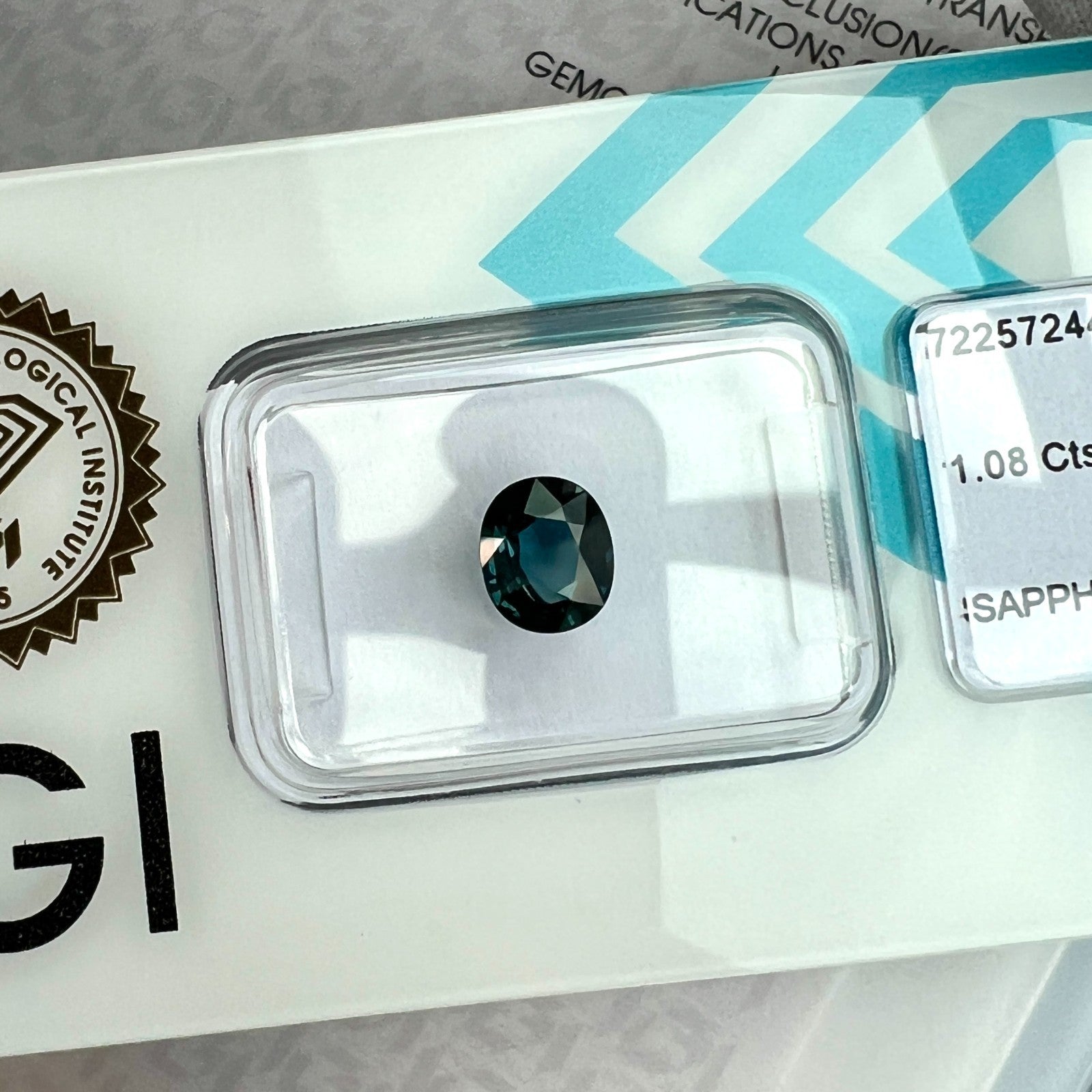 IGI CERTIFIED 1.08ct Untreated AUSTRALIAN Deep Blue Sapphire Oval Cut RARE